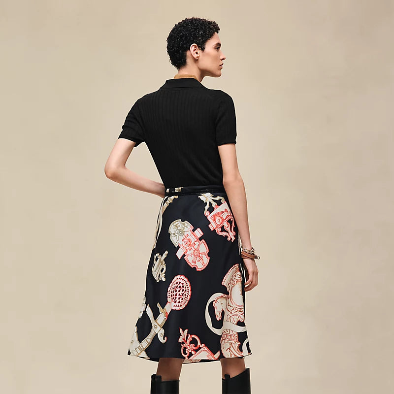 Hermès "Ferronnerie Remix" slanted skirt