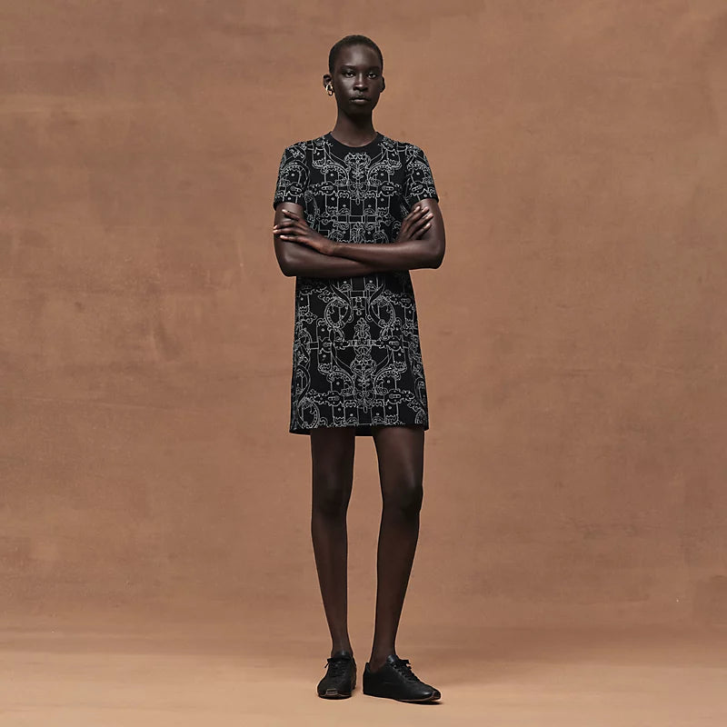 Hermès "Ferronnerie Remix" straight dress