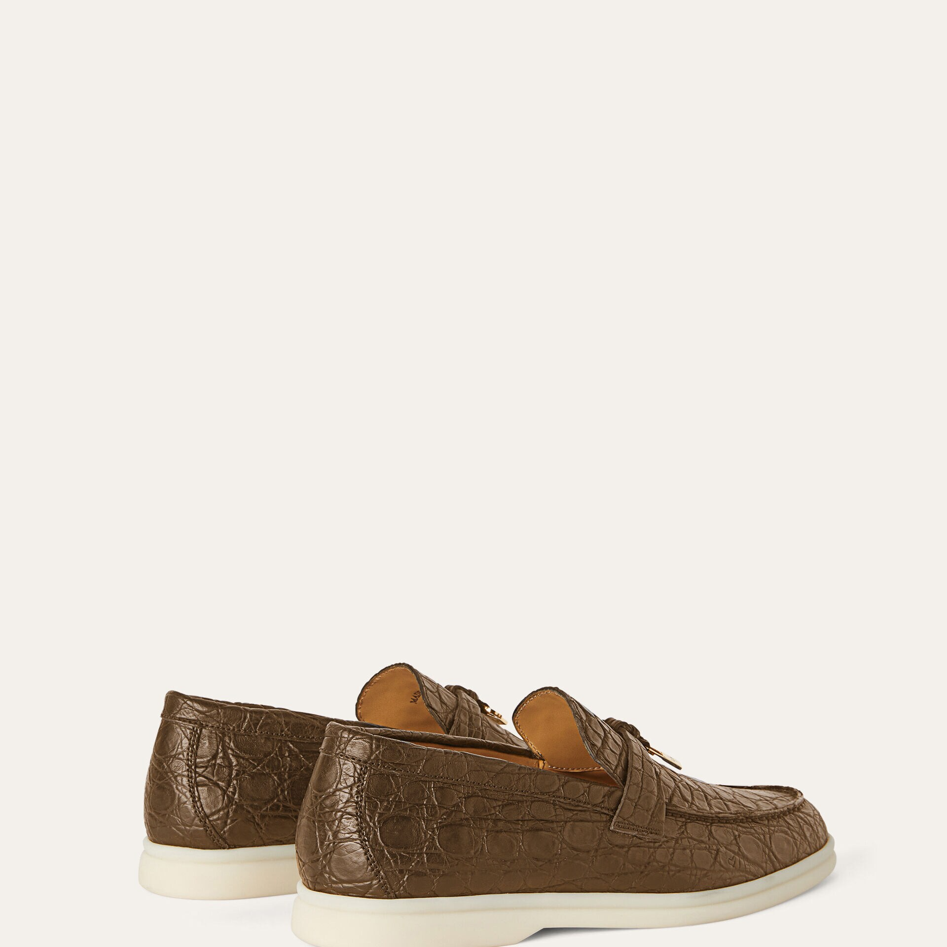Loro Piana Summer Charms Walk Loafer in Caiman Leather