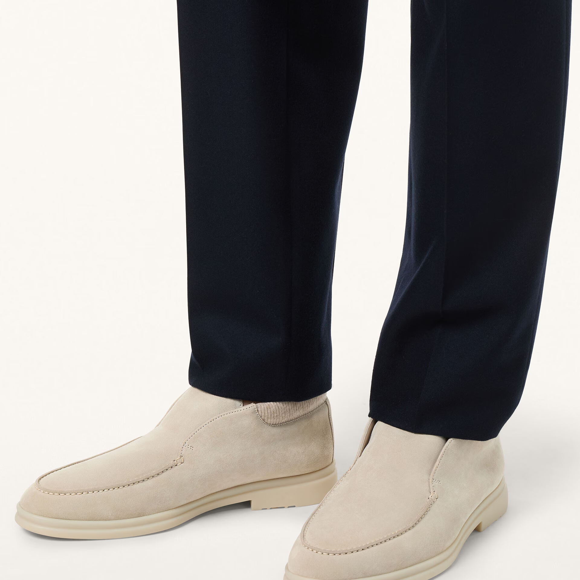 Loro Piana Open Wintery Walk Ankle Boot in Suede