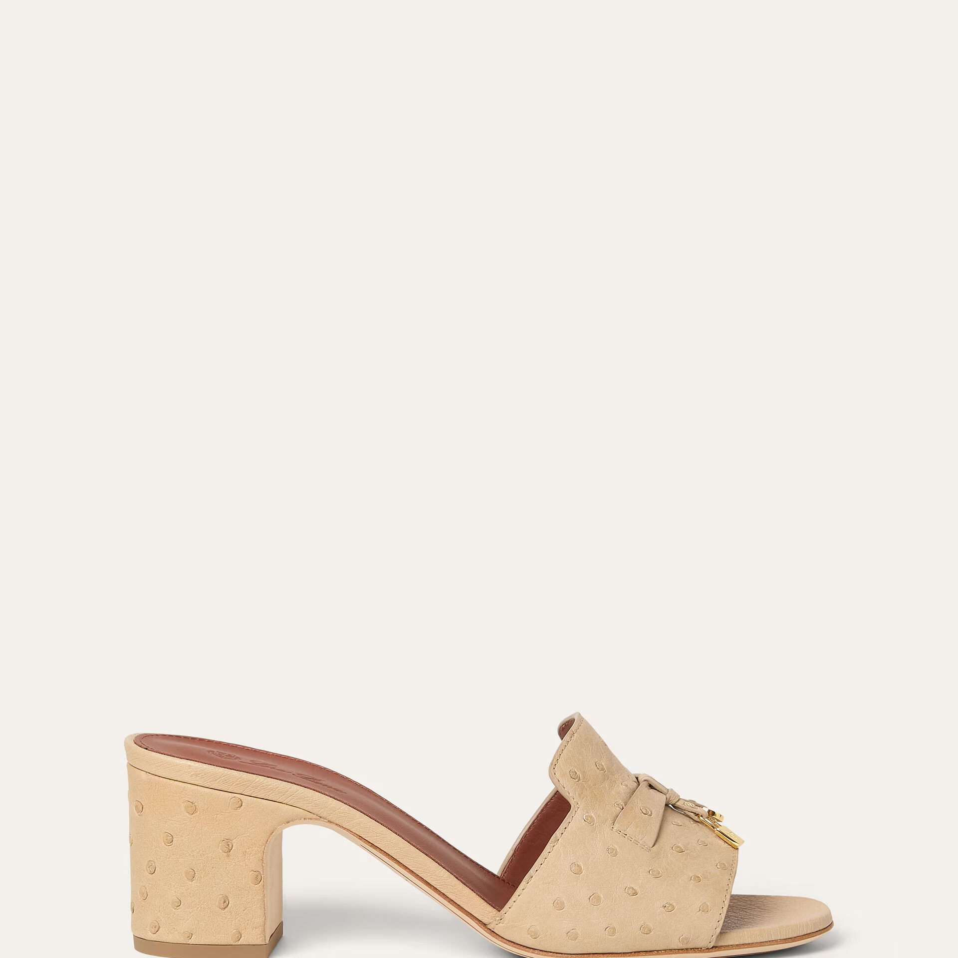Loro Piana Summer Charms Sandal in Ostrich Leather