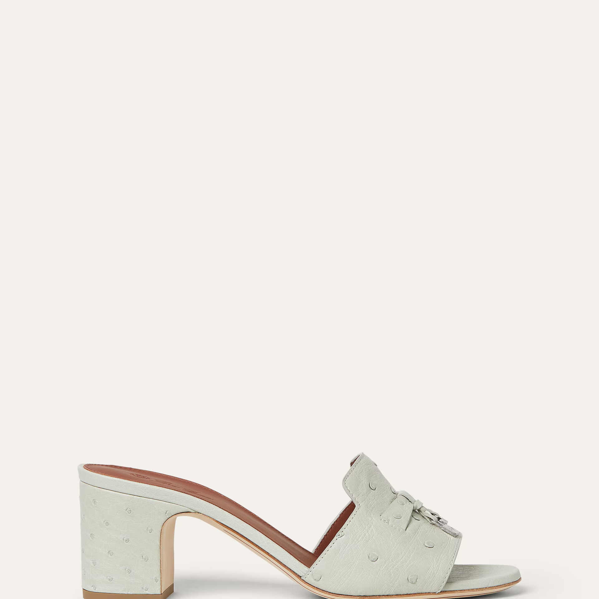 Loro Piana Summer Charms Sandal in Ostrich Leather