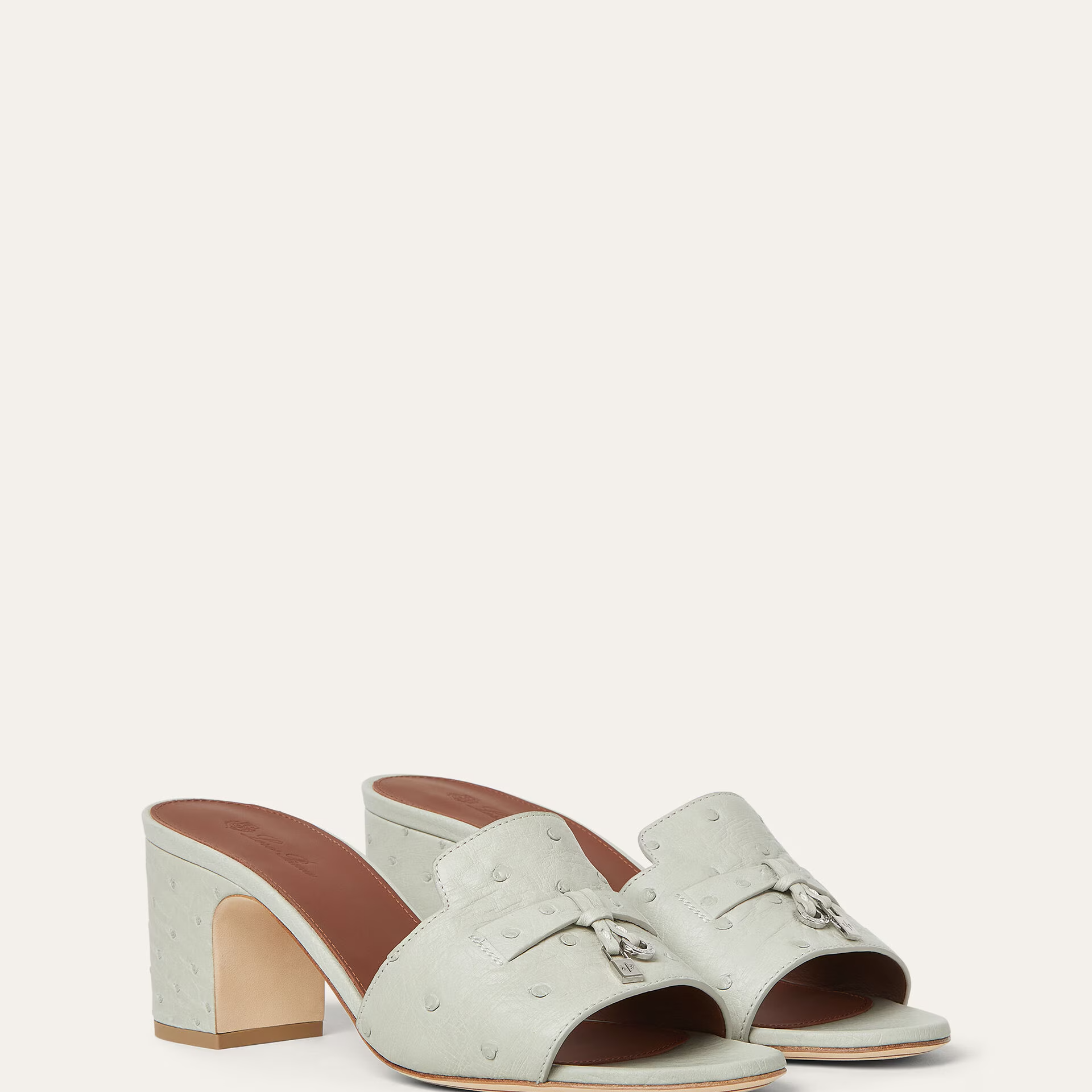 Loro Piana Summer Charms Sandal in Ostrich Leather