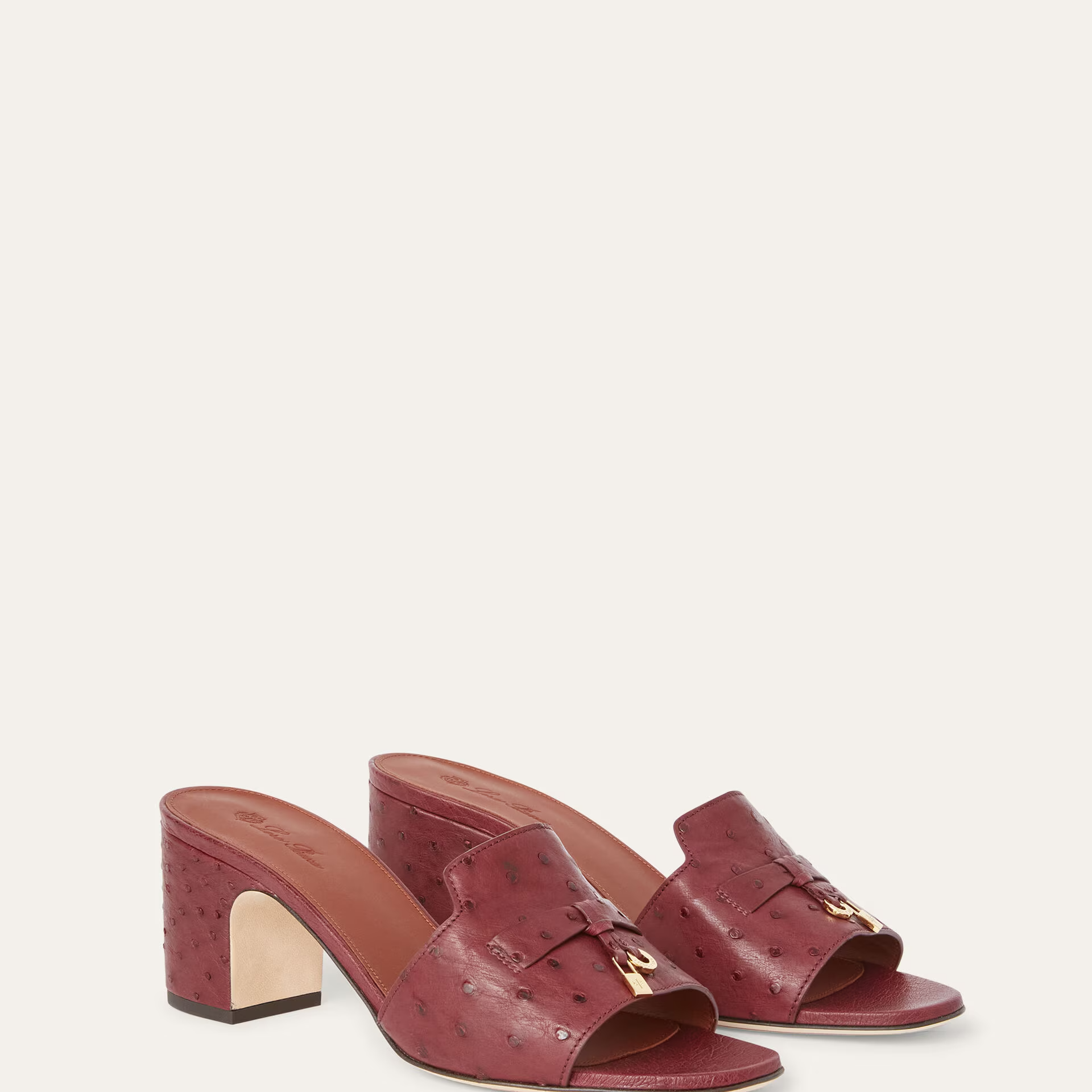 Loro Piana Summer Charms Sandal in Ostrich Leather