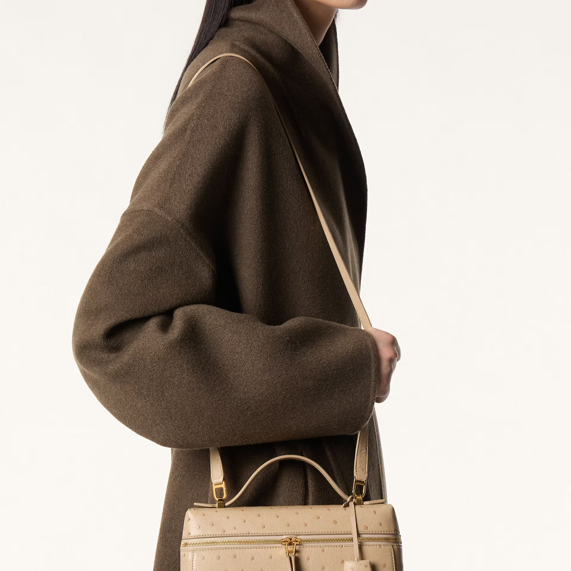 Loro Piana Extra Bag L23 in Ostrich Leather