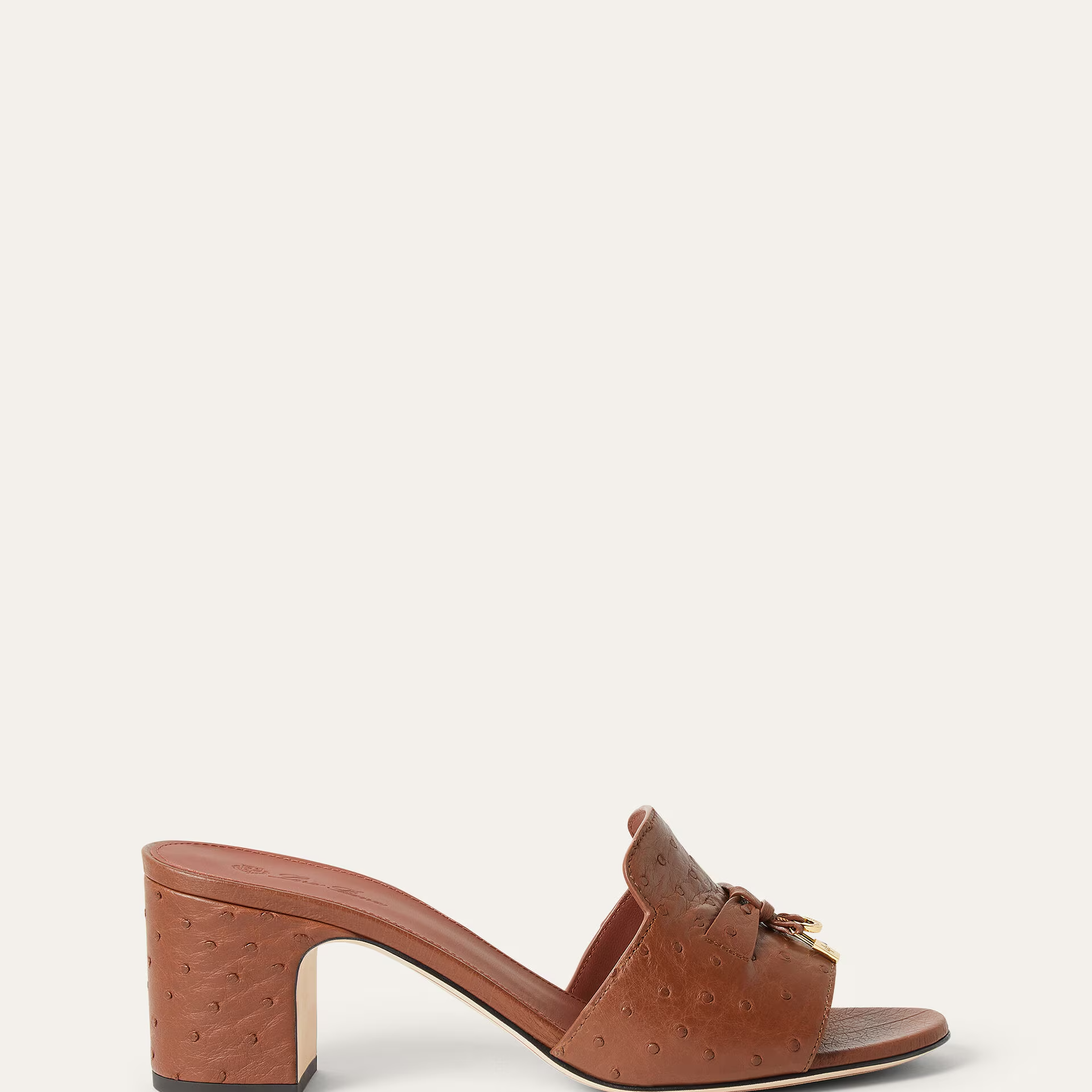 Loro Piana Summer Charms Sandal in Ostrich Leather