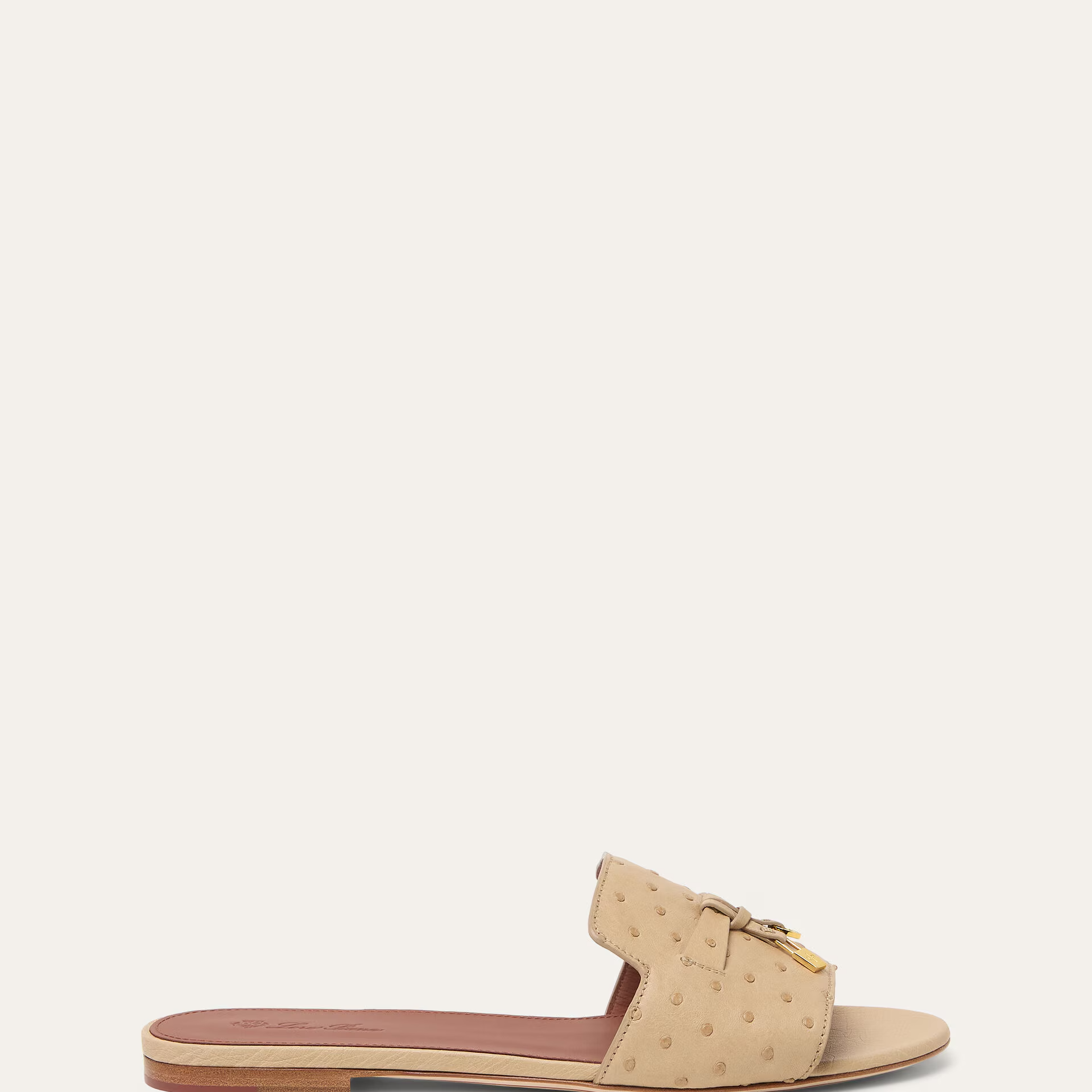 Loro Piana Summer Charms Sandal in Ostrich Leather