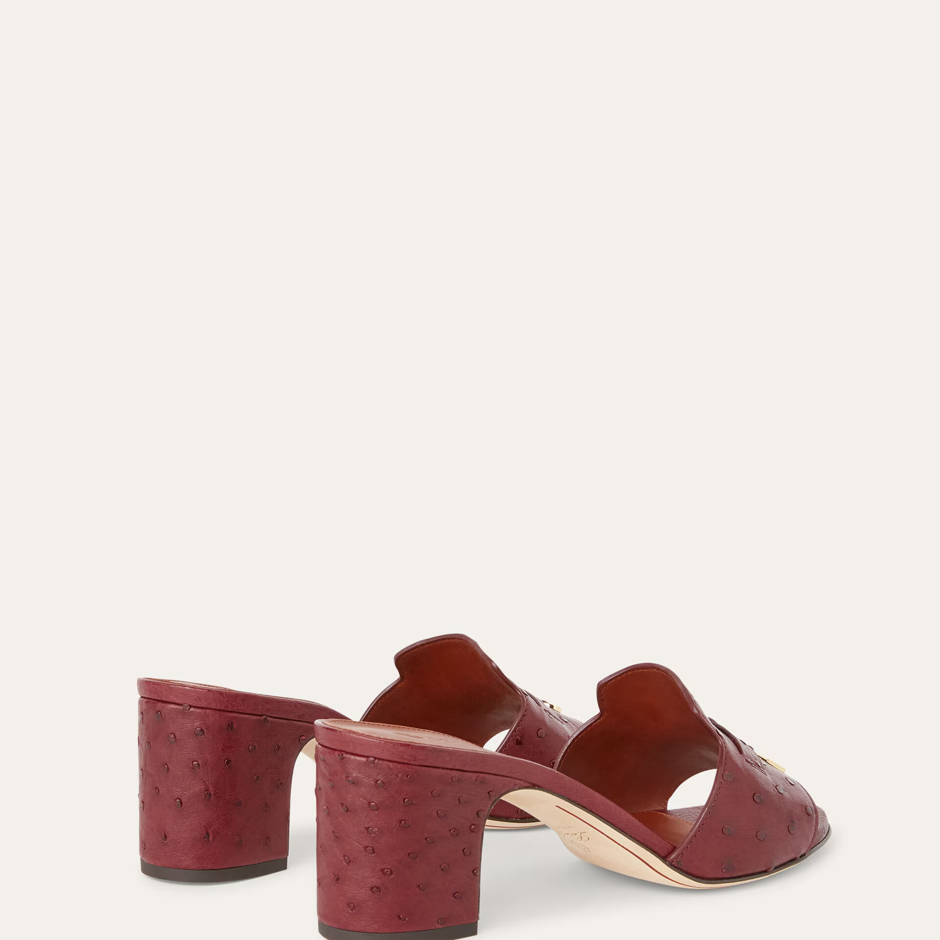 Loro Piana Summer Charms Sandal in Ostrich Leather
