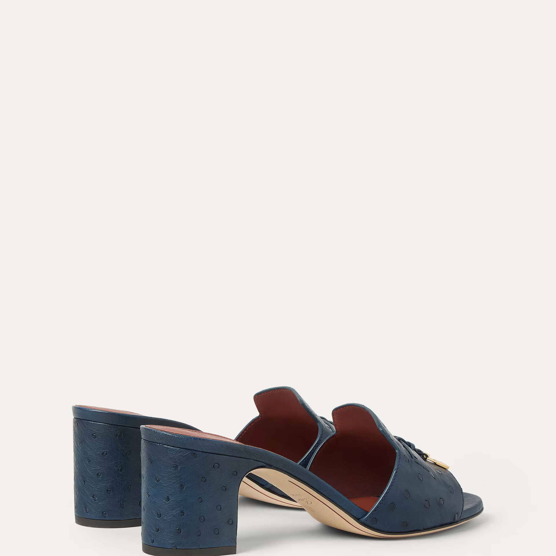 Loro Piana Summer Charms Sandal in Ostrich Leather
