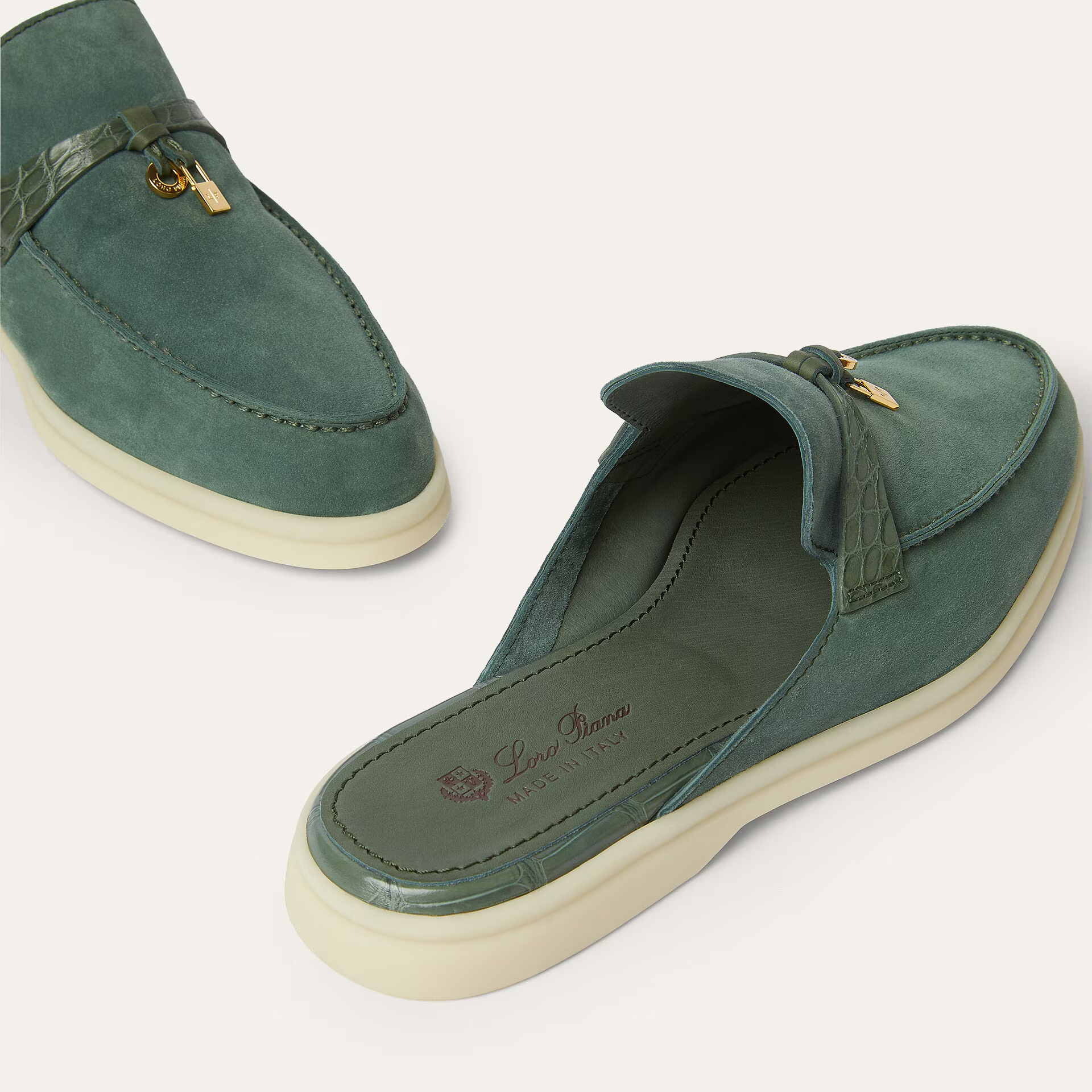 Loro Piana Charms Walk Babouche Loafer in Suede