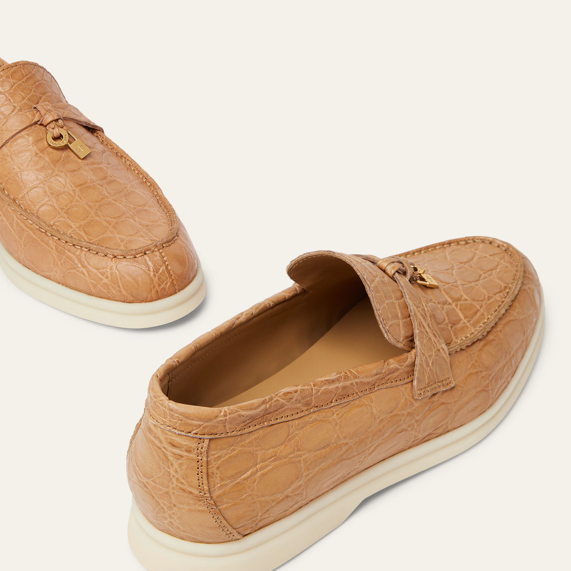 Loro Piana Summer Charms Walk Loafer in Caiman Leather