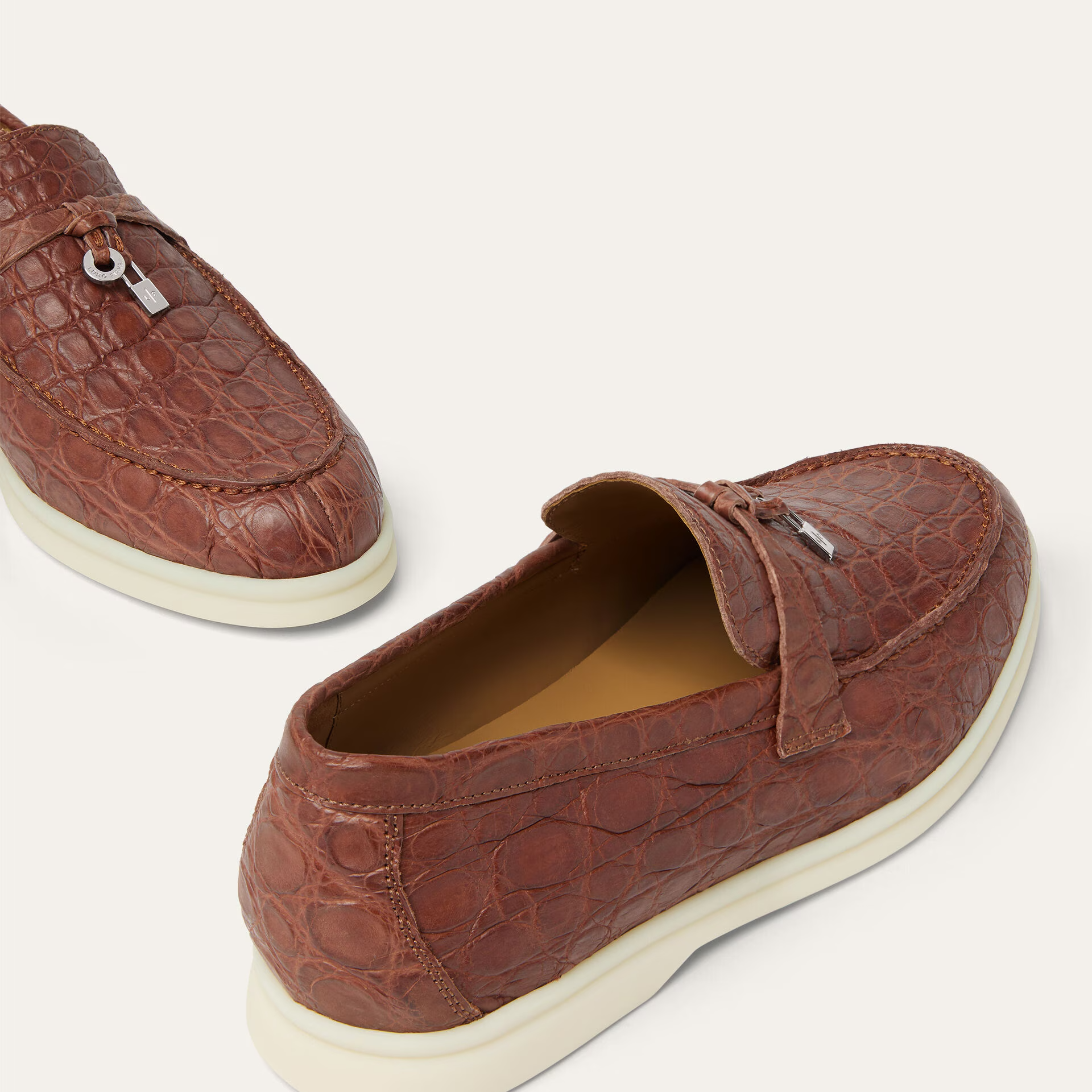 Loro Piana Summer Charms Walk Loafer in Caiman Leather