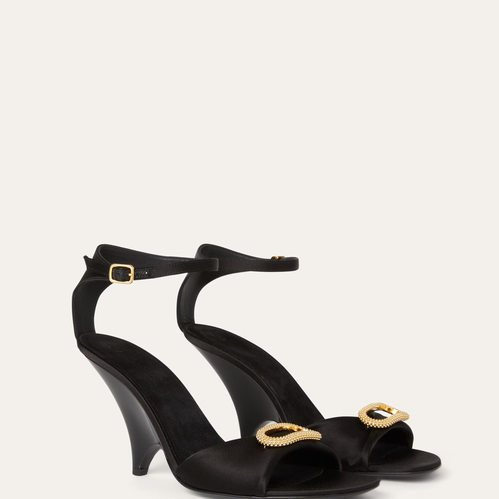 Loro Piana Olympia Heeled Sandal in Viscose, Silk