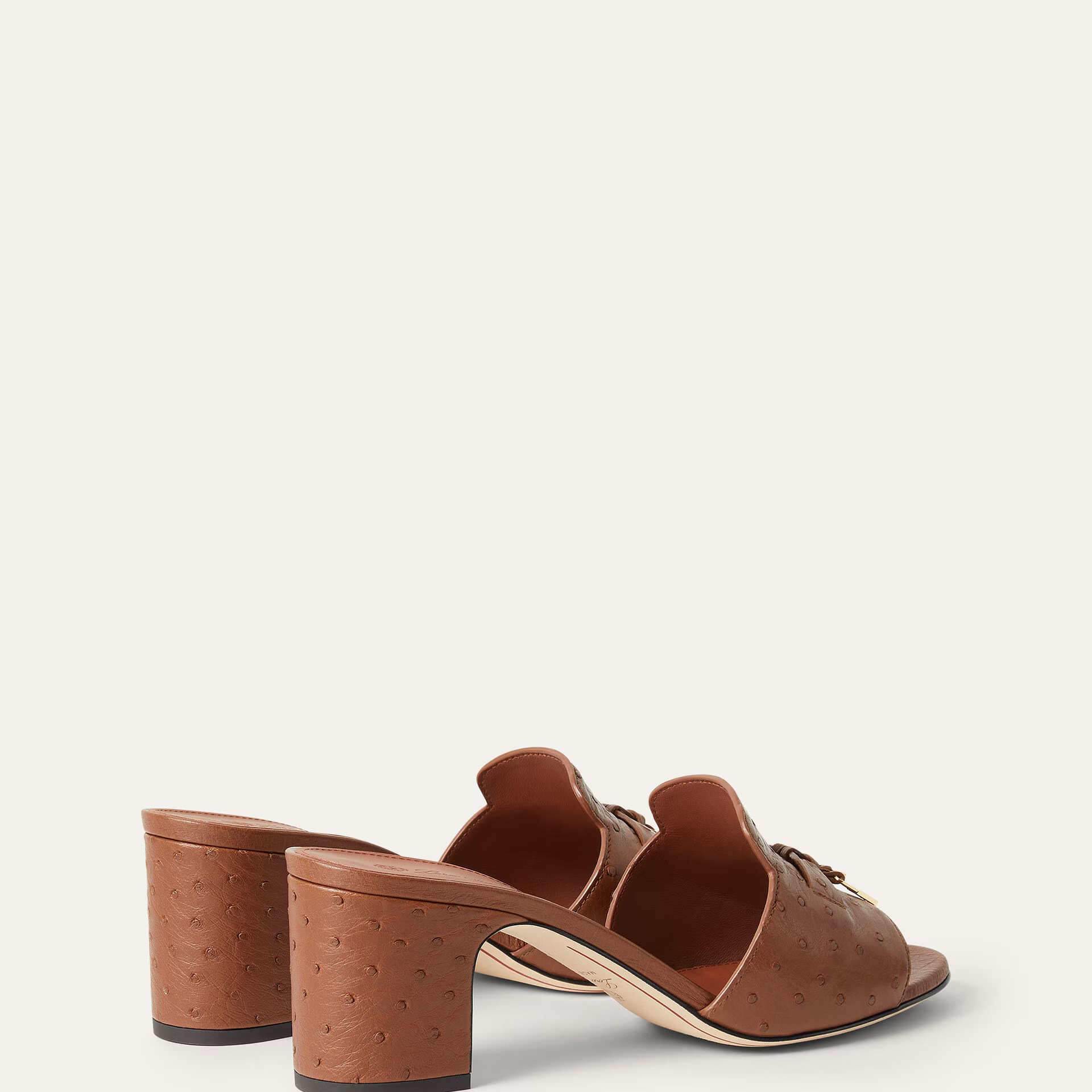 Loro Piana Summer Charms Sandal in Ostrich Leather