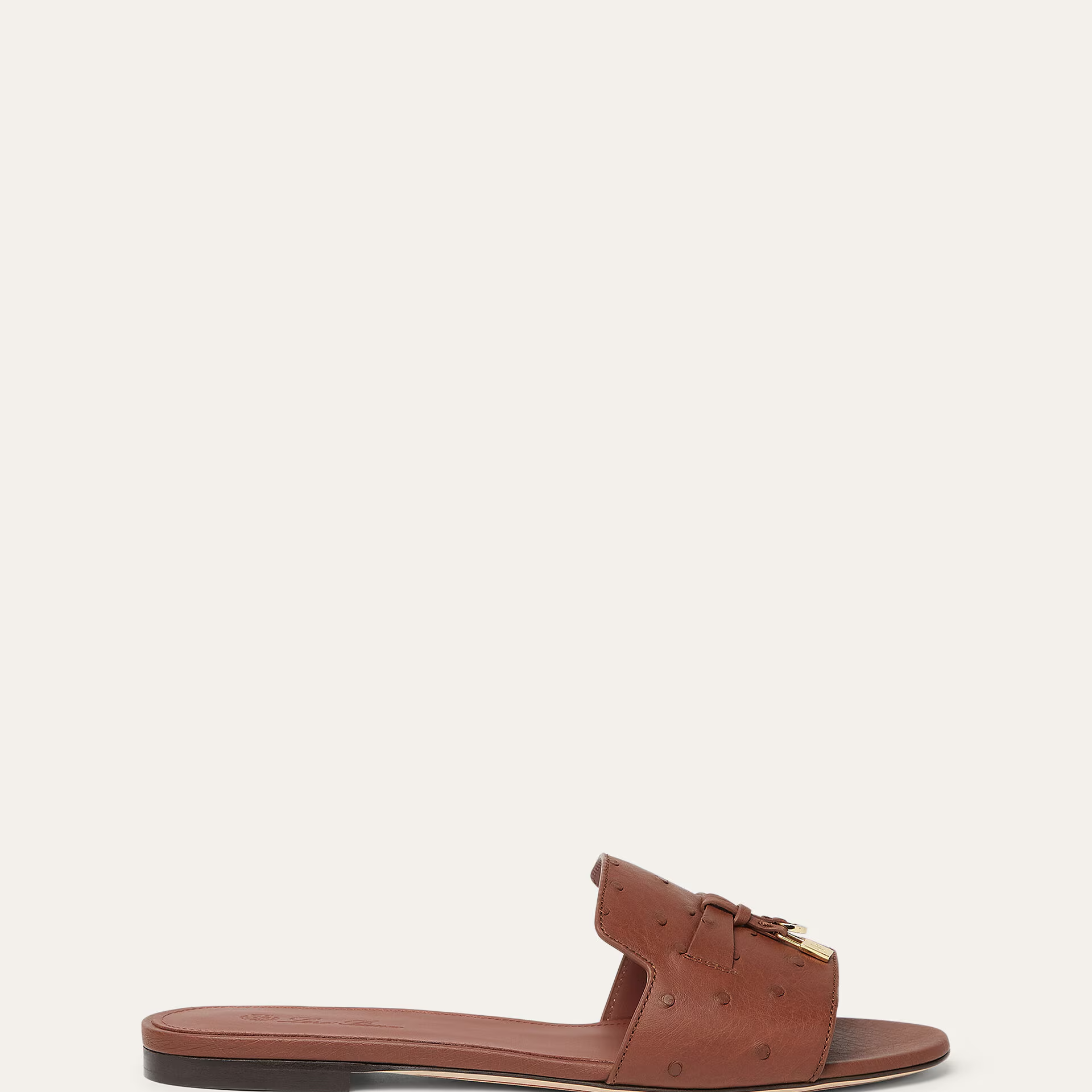 Loro Piana Summer Charms Sandal in Ostrich Leather