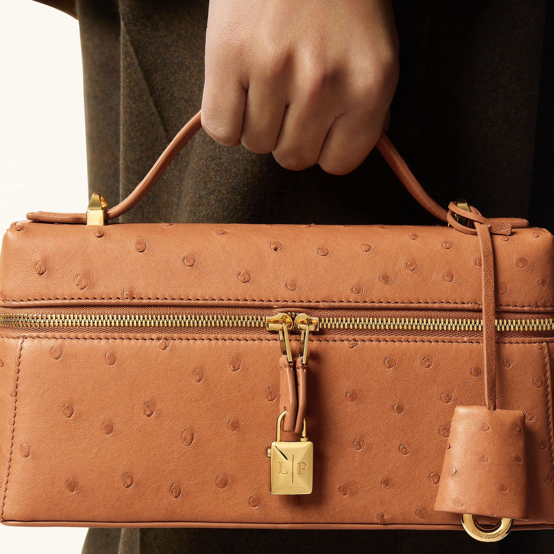 Loro Piana Extra Bag L23 in Ostrich Leather