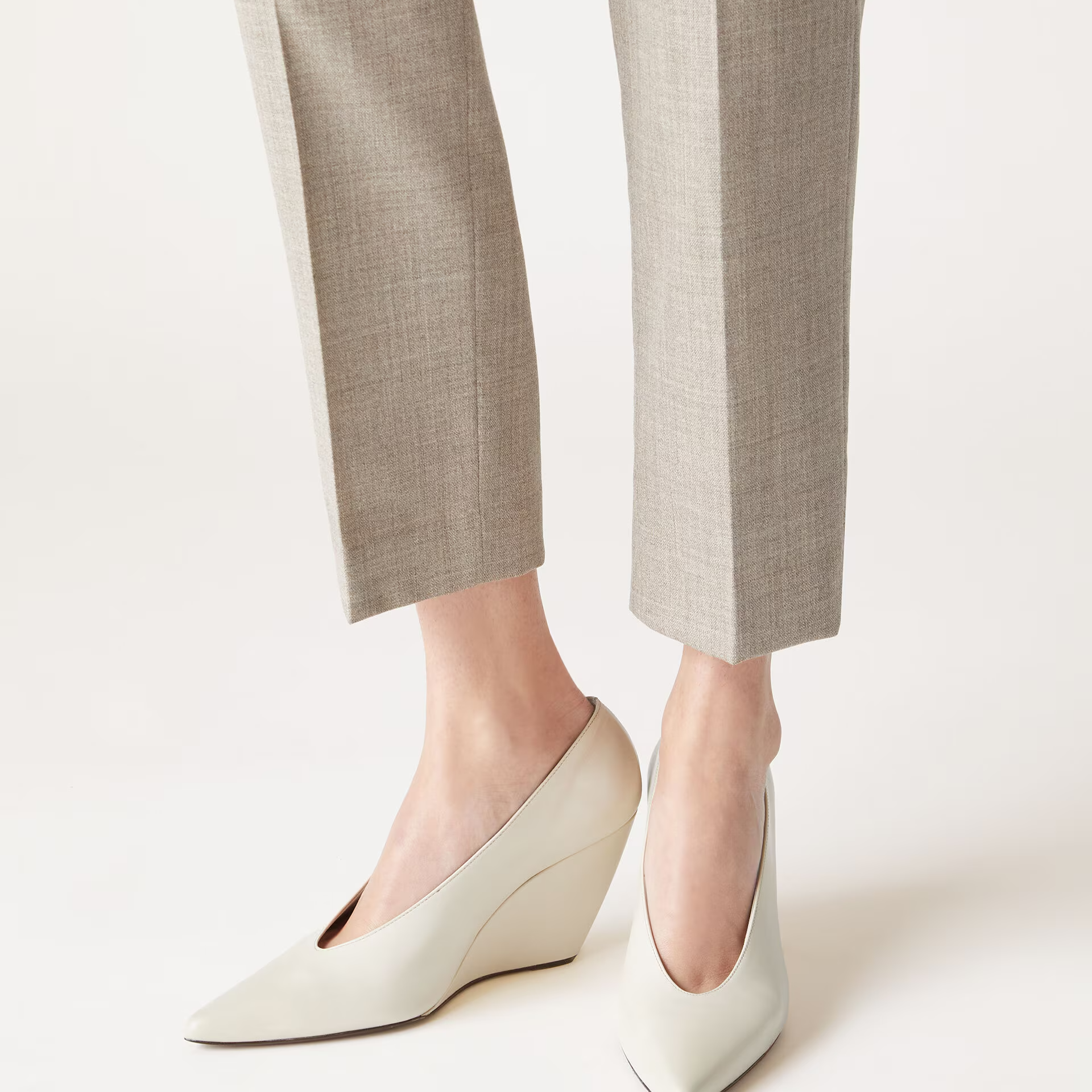 Loro Piana Viola High Wedge Pump in Calfskin