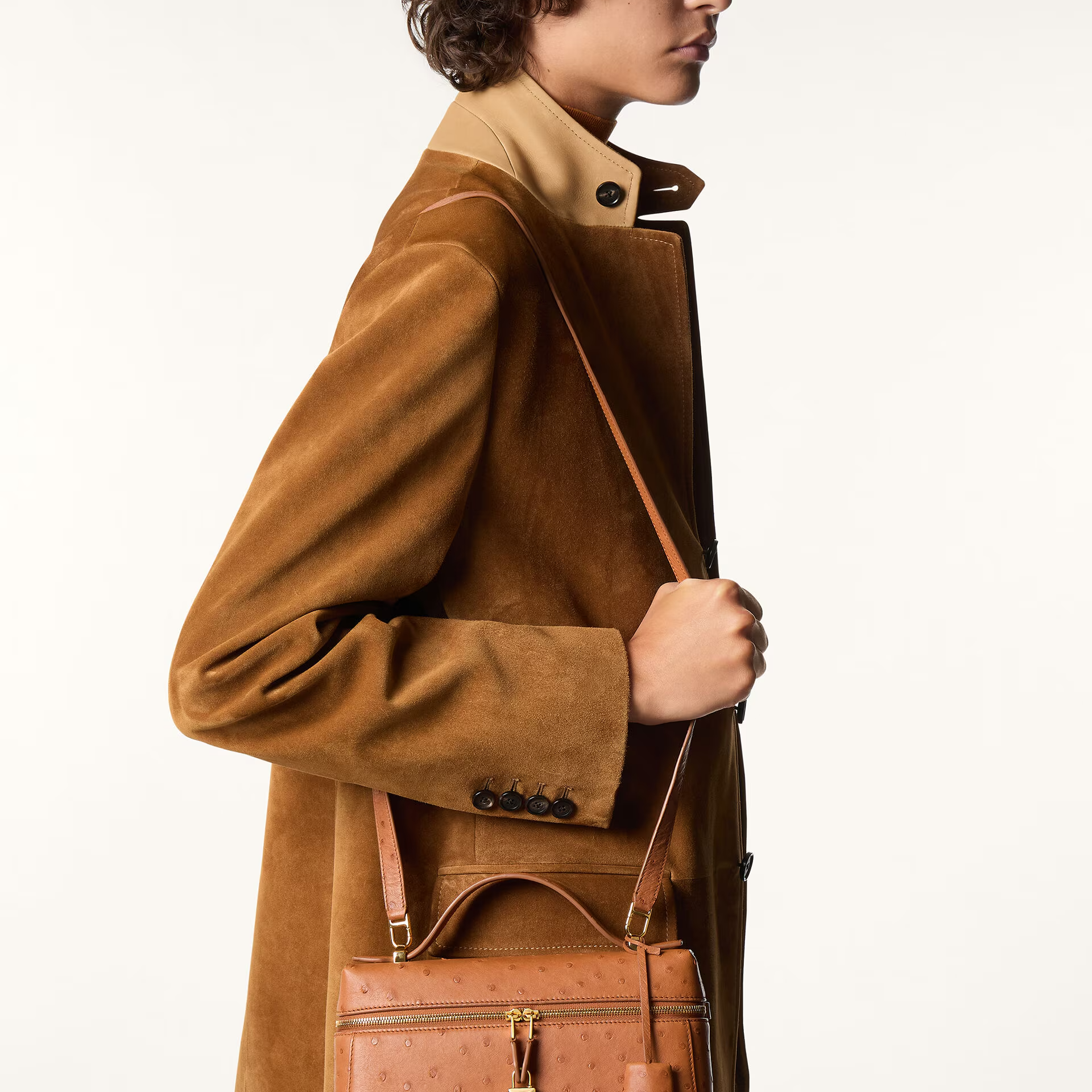 Loro Piana Extra Bag L23 in Ostrich Leather