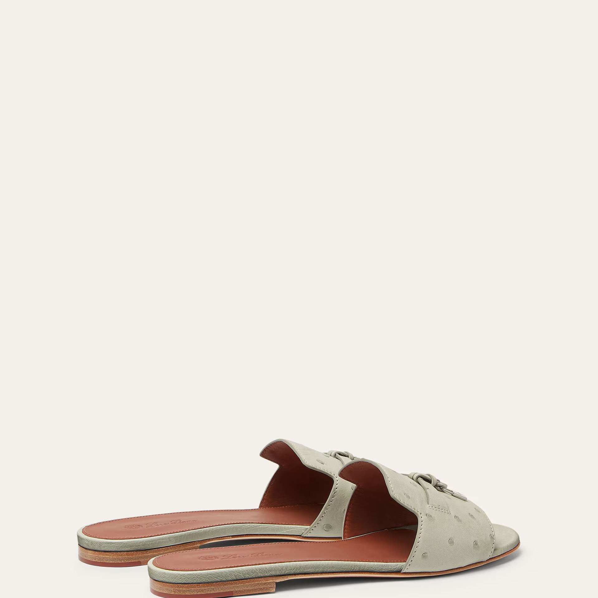 Loro Piana Summer Charms Sandal in Ostrich Leather