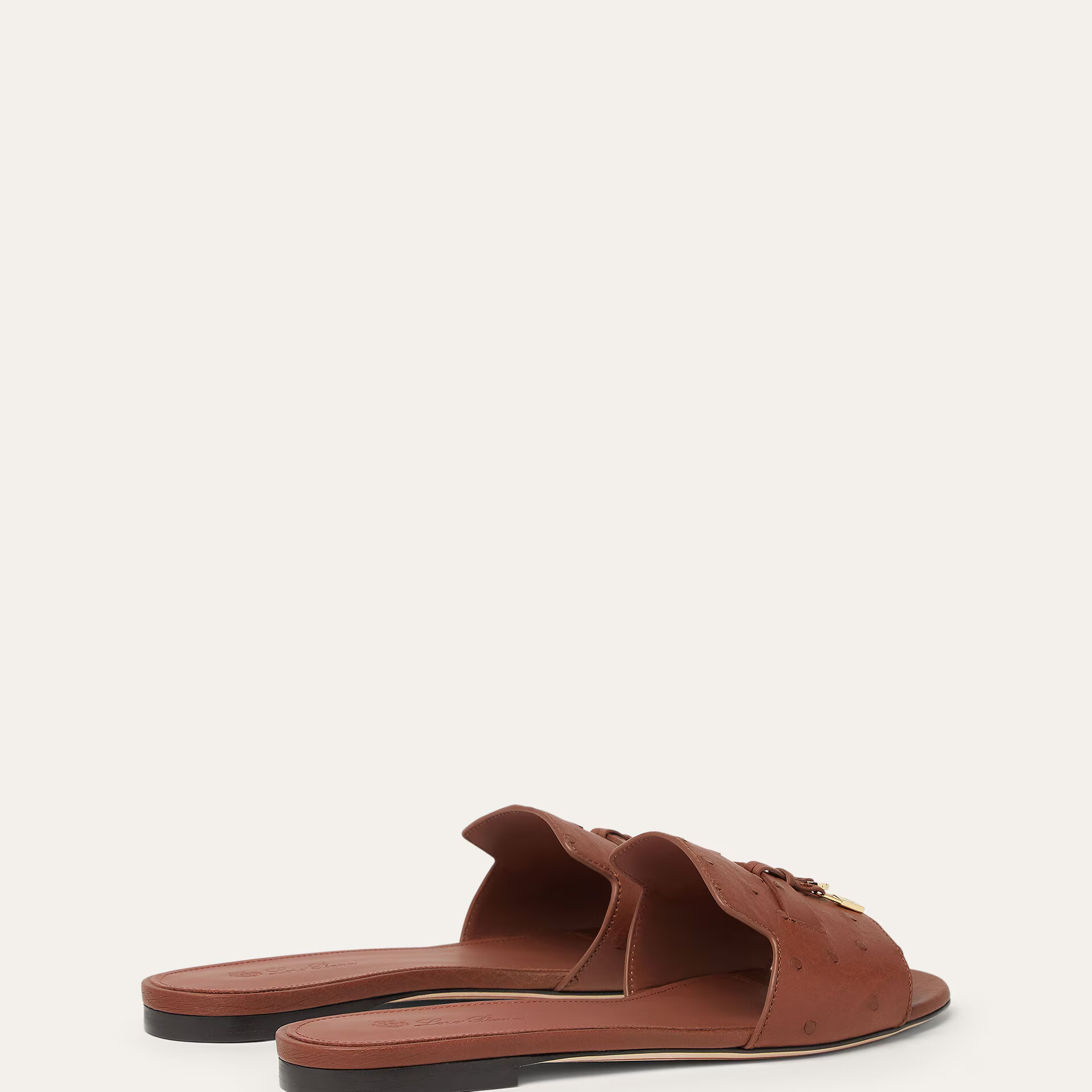 Loro Piana Summer Charms Sandal in Ostrich Leather
