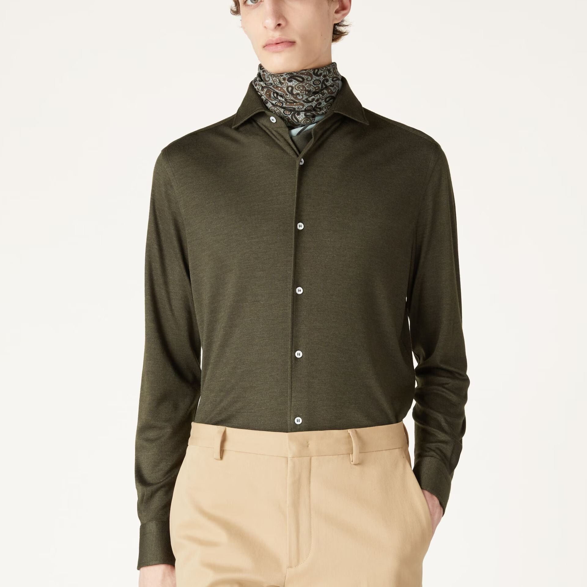 Loro Piana Andrew Shirt in Cashmere, Silk