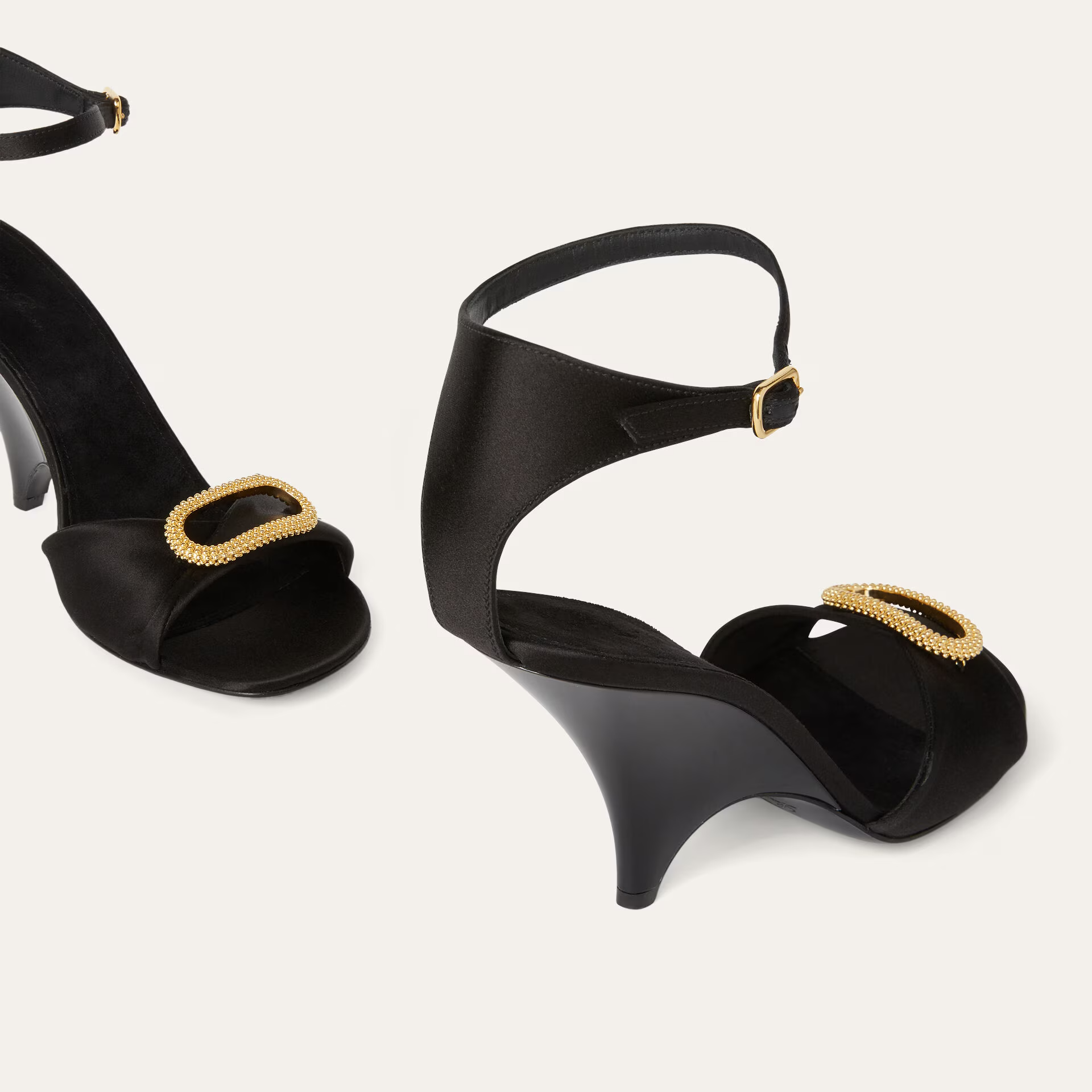 Loro Piana Olympia Heeled Sandal in Viscose, Silk