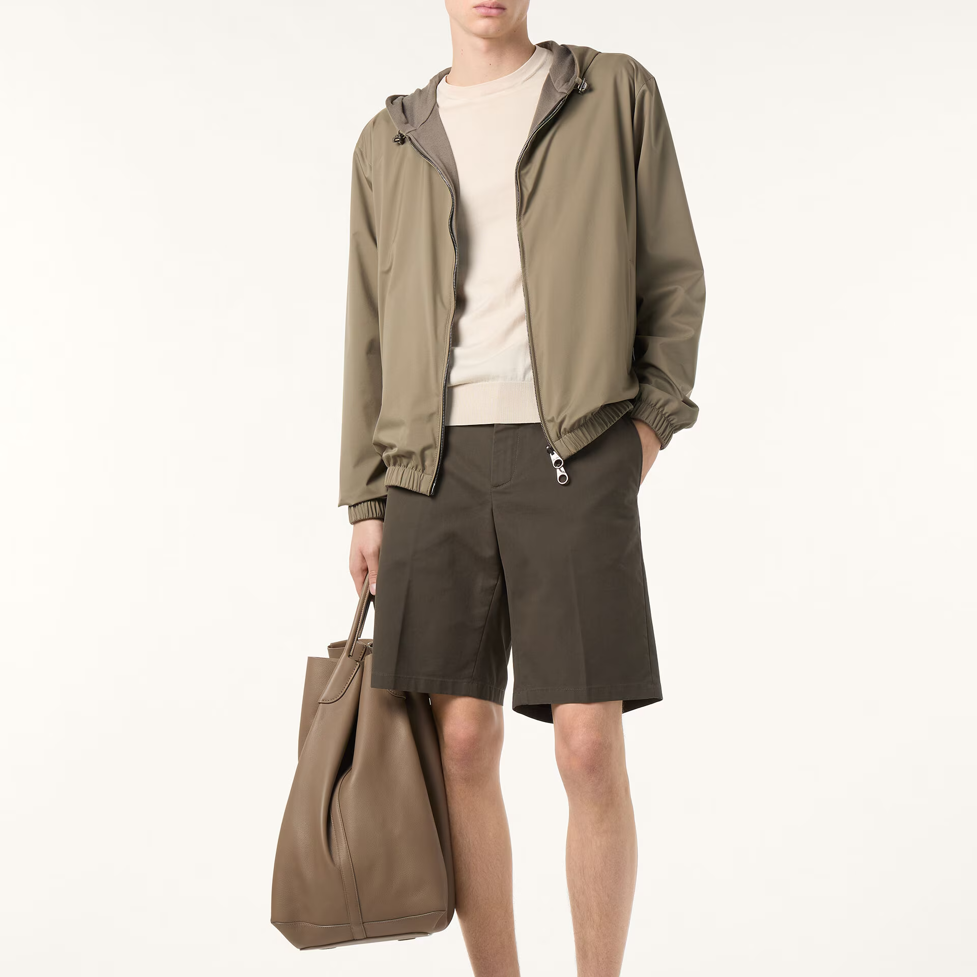 Loro Piana Hooded Bomber in Microfibre - Storm System®