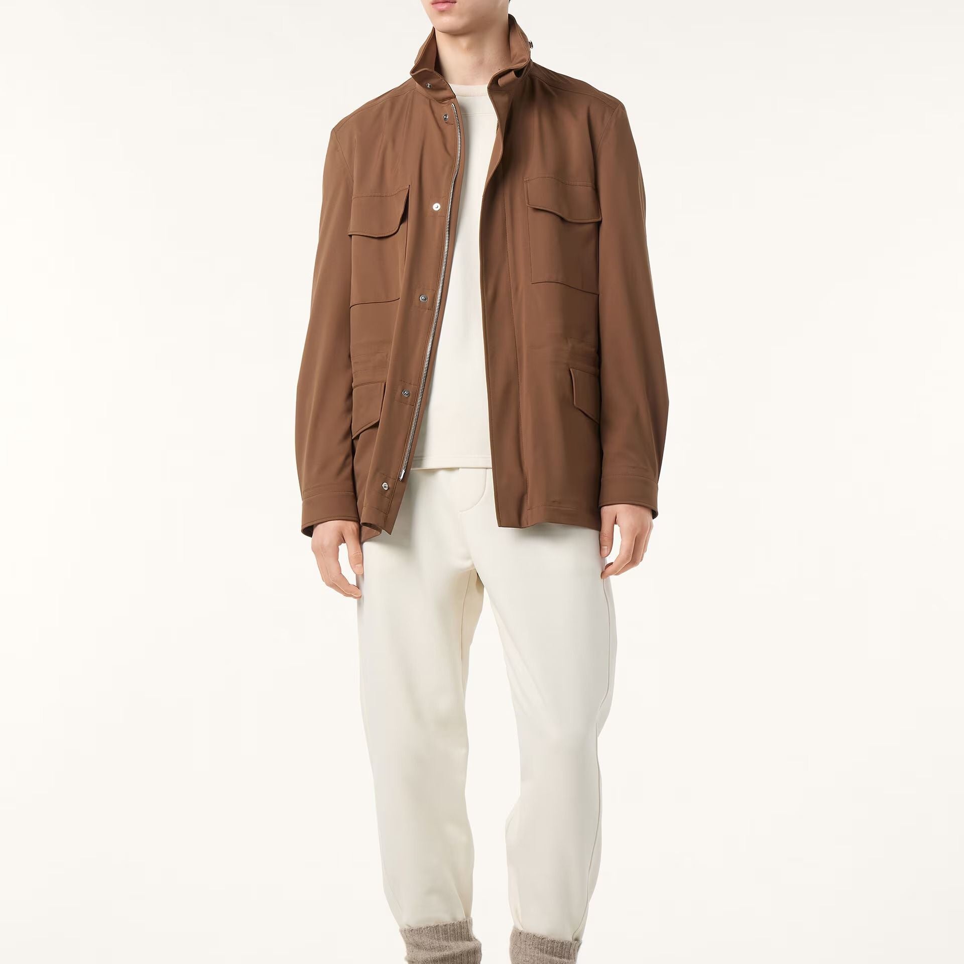 Loro Piana Traveller Field Jacket in Microfibre - Storm System®