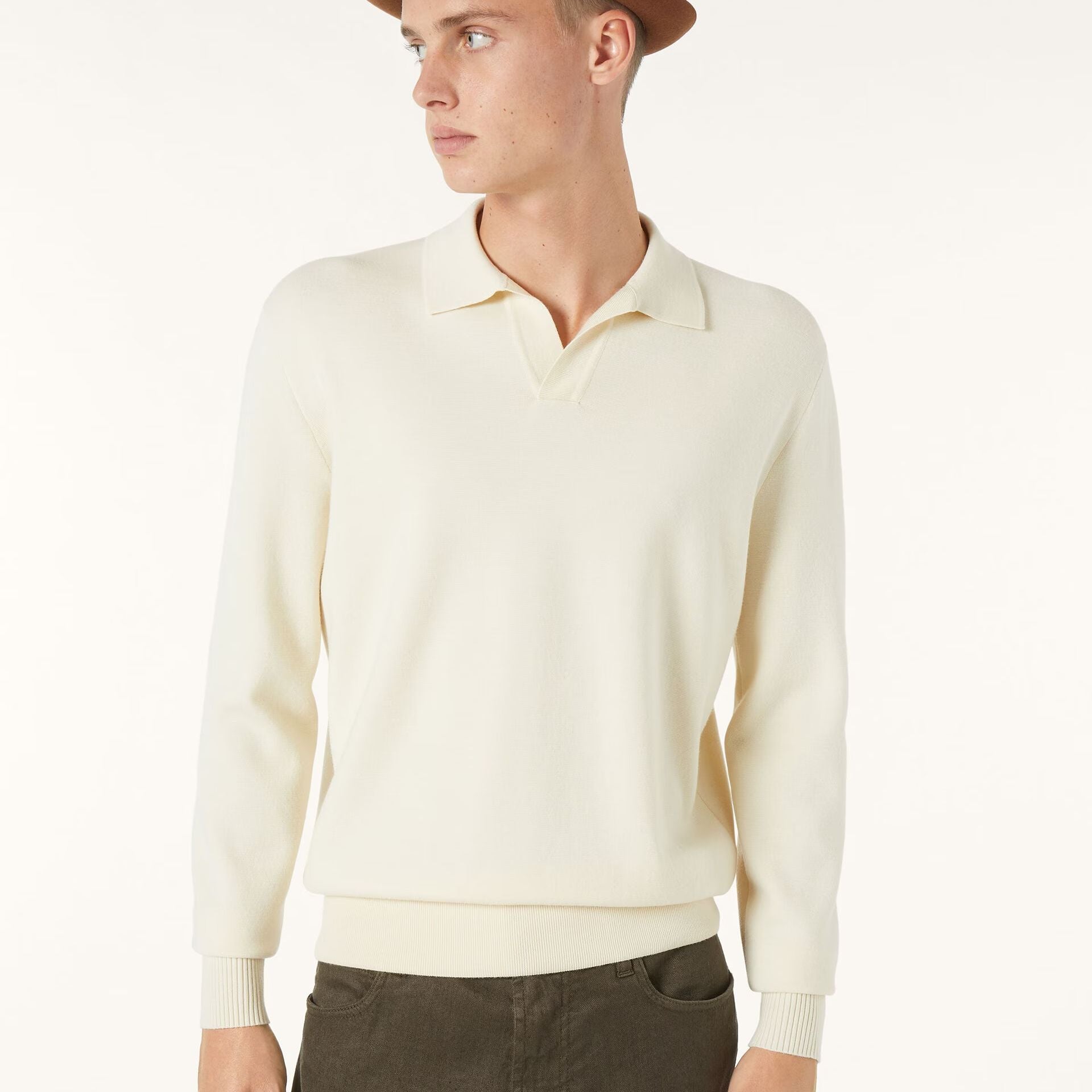 Loro Piana Buttonless Polo-shirt in Wish® Wool