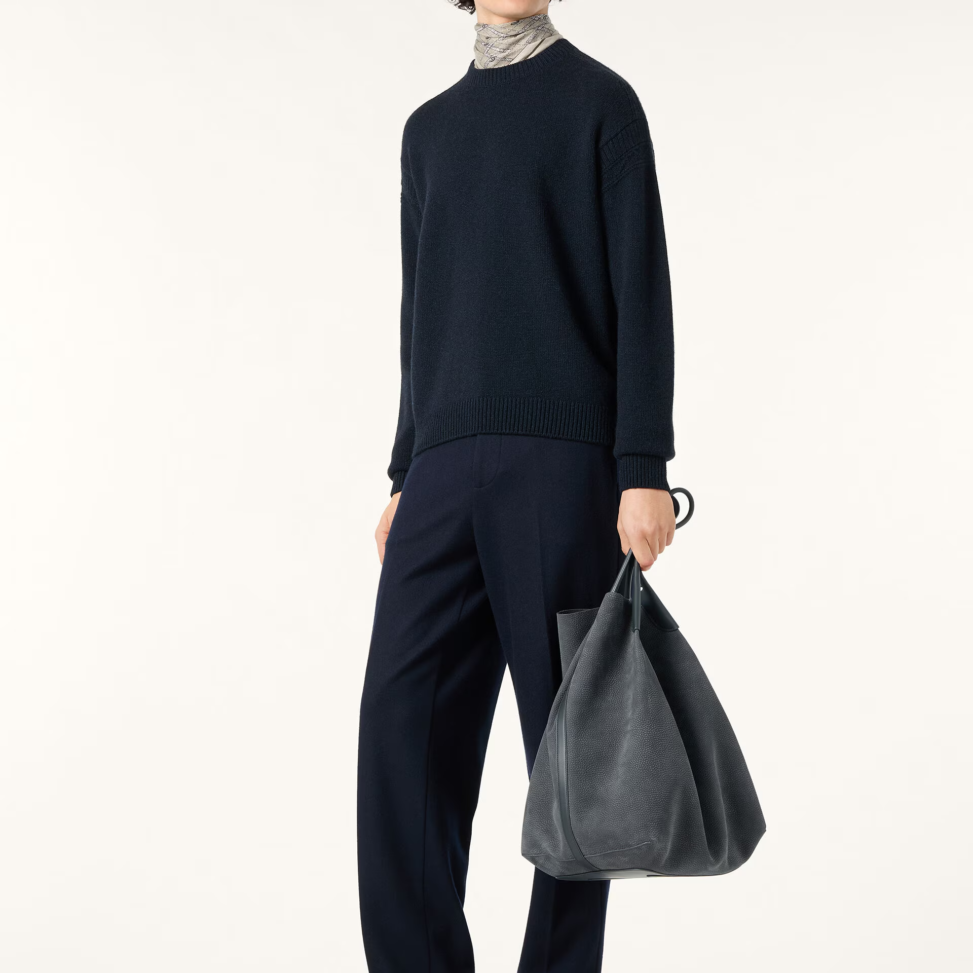 Loro Piana Carezza Crewneck in Cashmere - Coarsehair