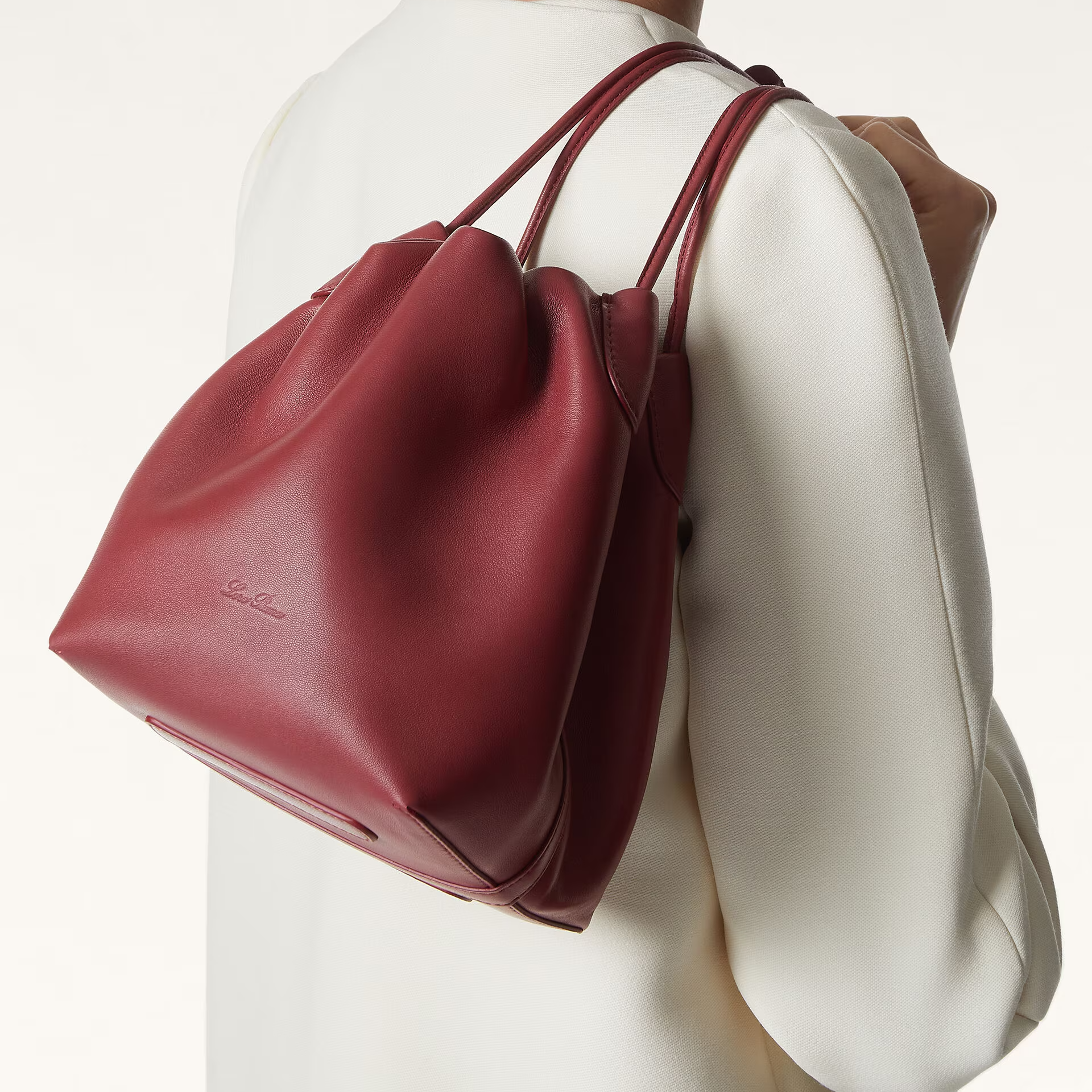Loro Piana Small Bale Softy bag in Lambskin