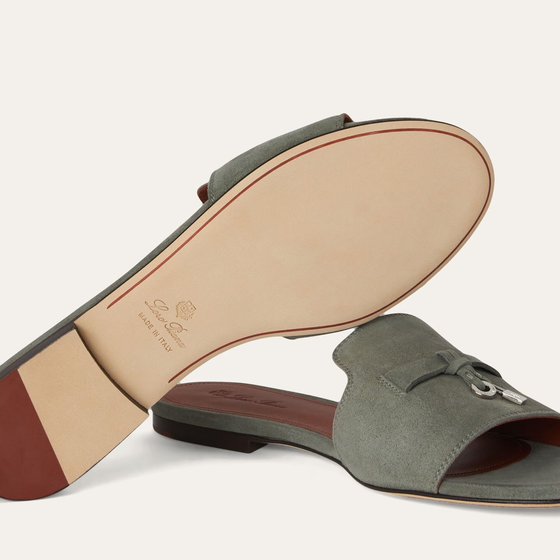 Loro Piana Summer Charms Sandal in Suede Goatskin