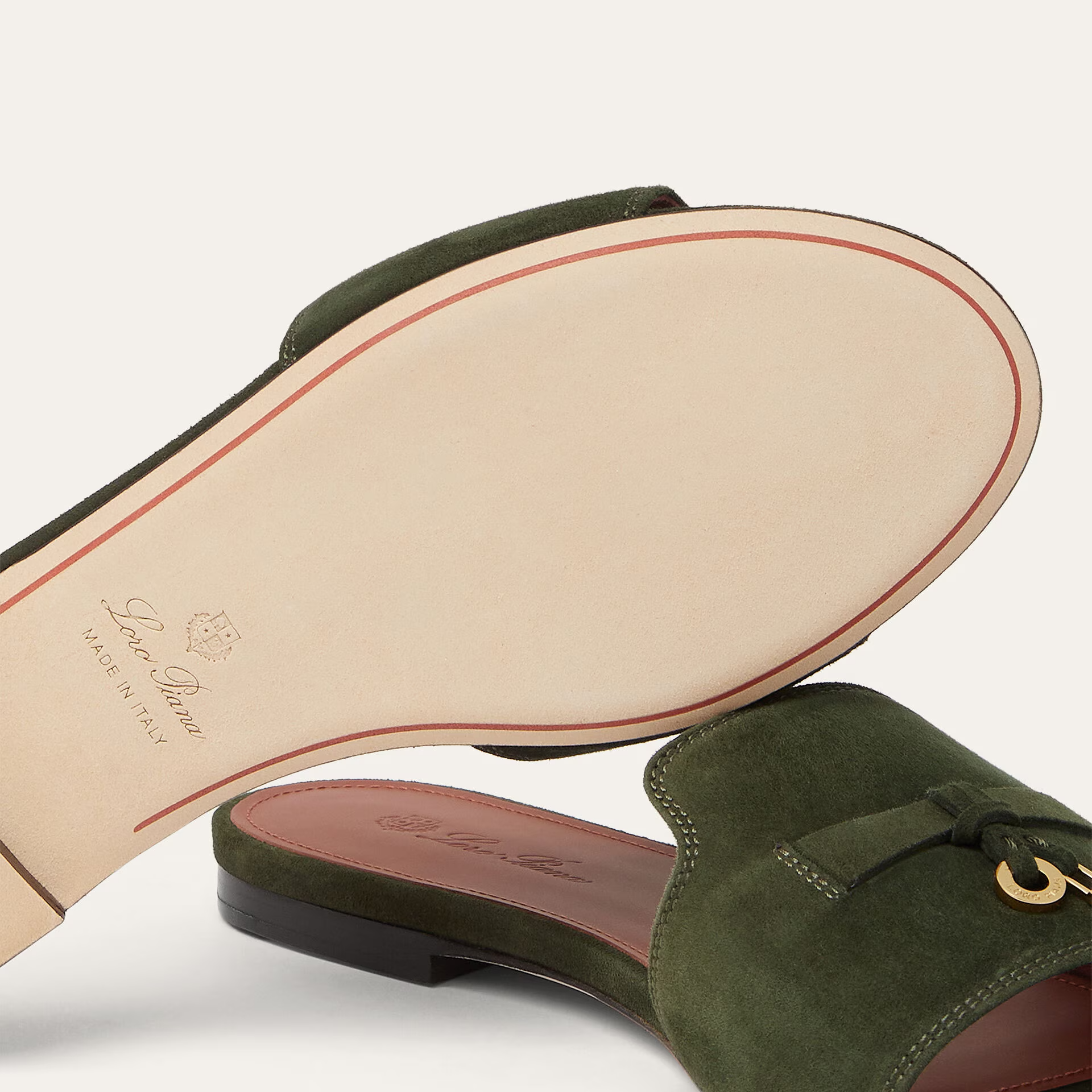 Loro Piana Summer Charms Sandal in Suede Goatskin
