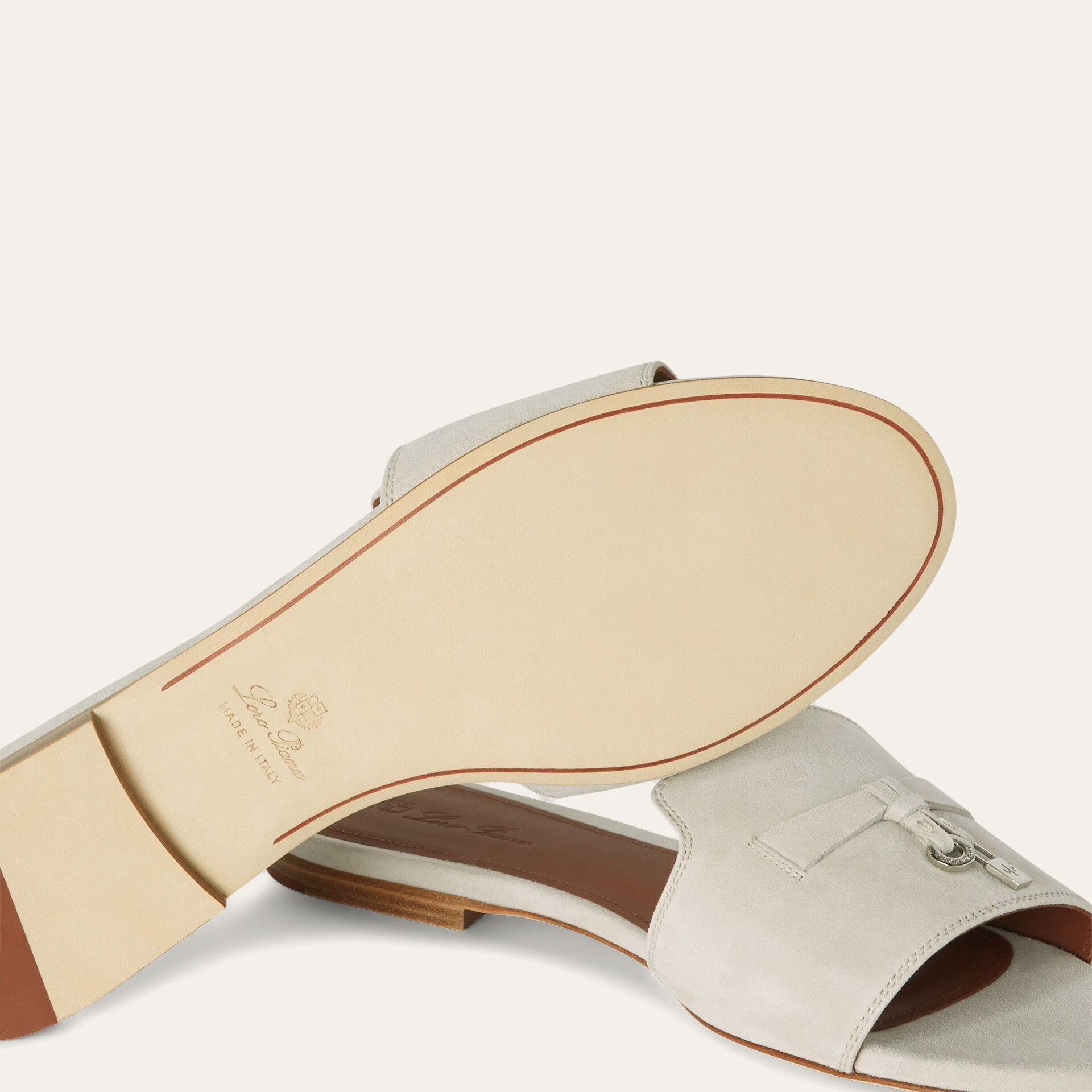 Loro Piana Summer Charms Sandal in Suede Goatskin