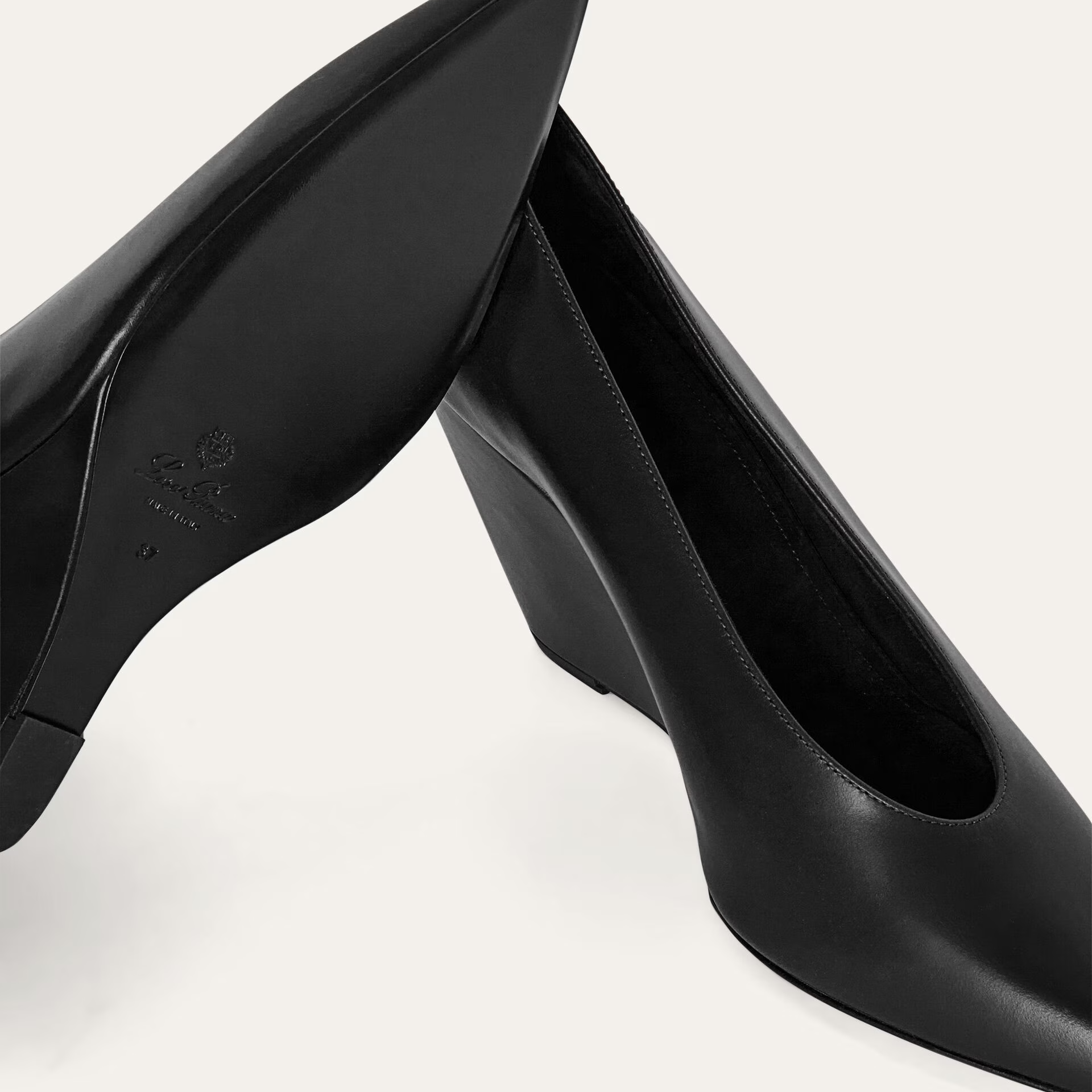 Loro Piana Viola High Wedge Pump in Calfskin