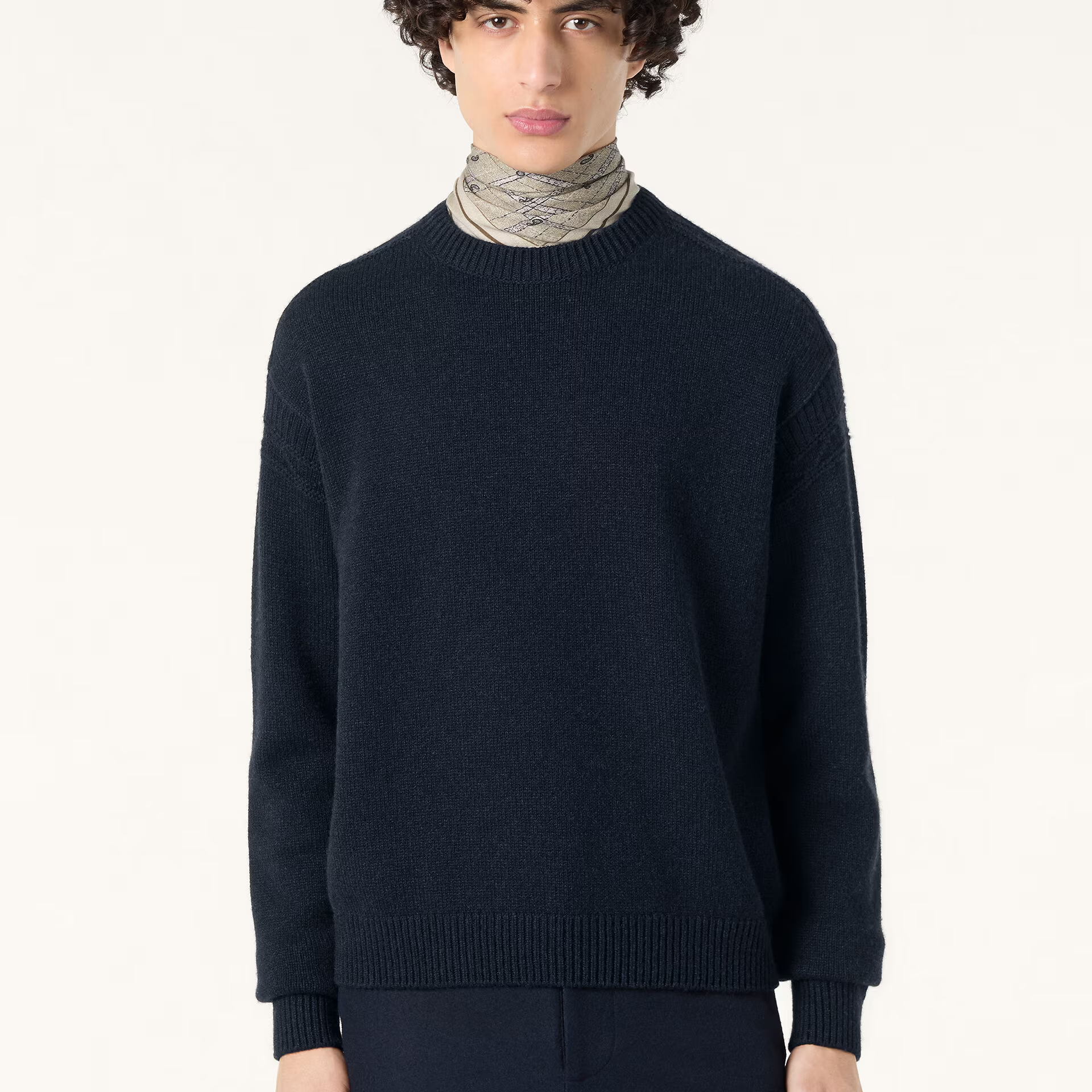 Loro Piana Carezza Crewneck in Cashmere - Coarsehair