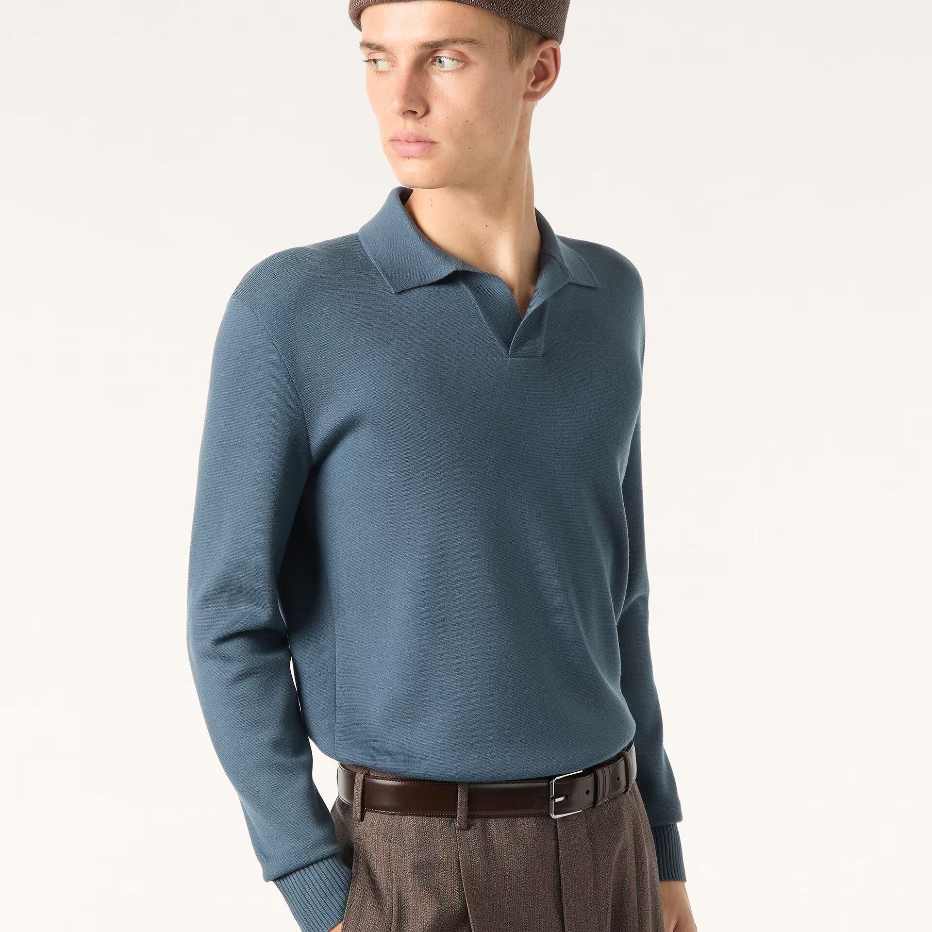 Loro Piana Buttonless Polo-shirt in Wish® Wool