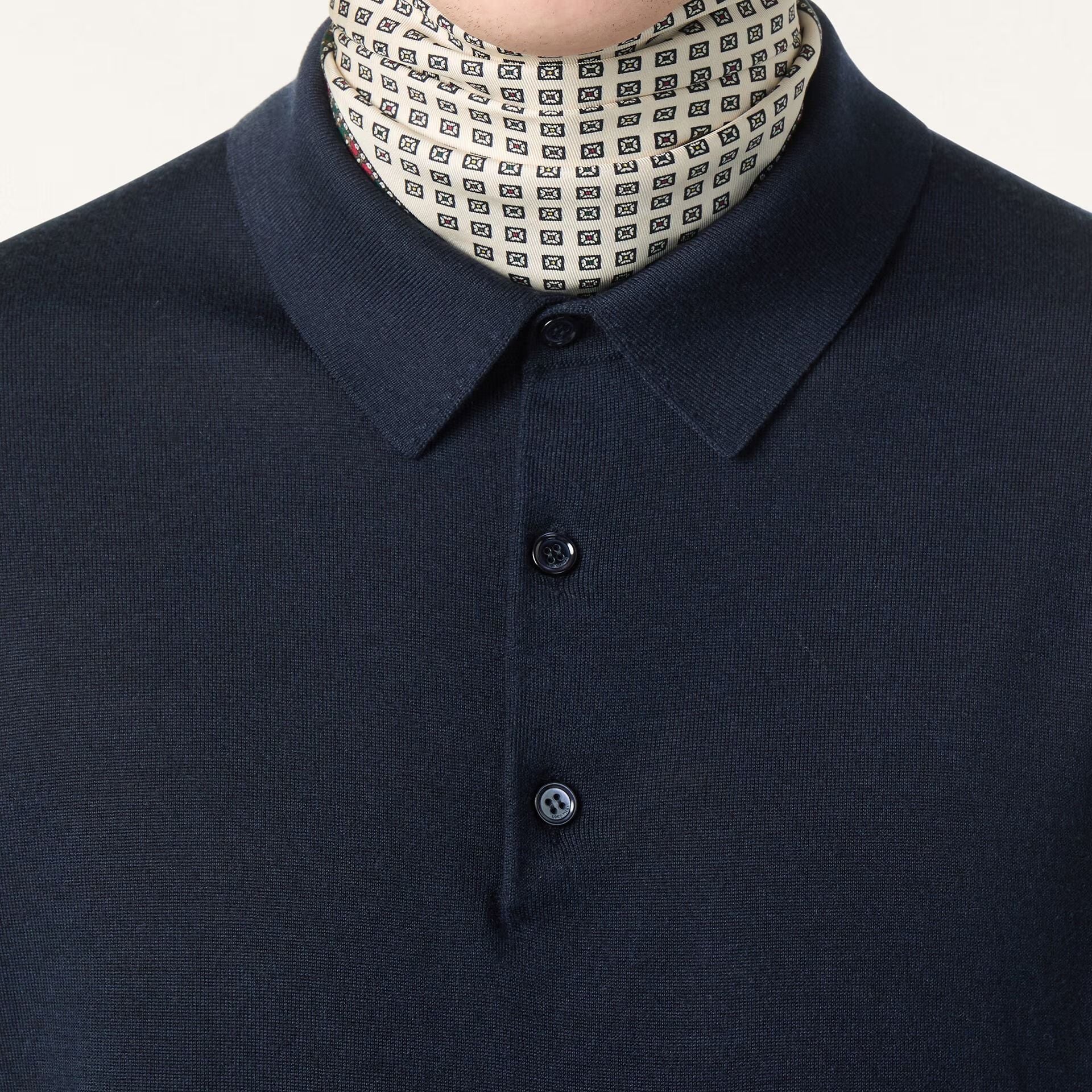 Loro Piana Sottile Polo Shirt in Virgin Wool, Cashmere, Silk