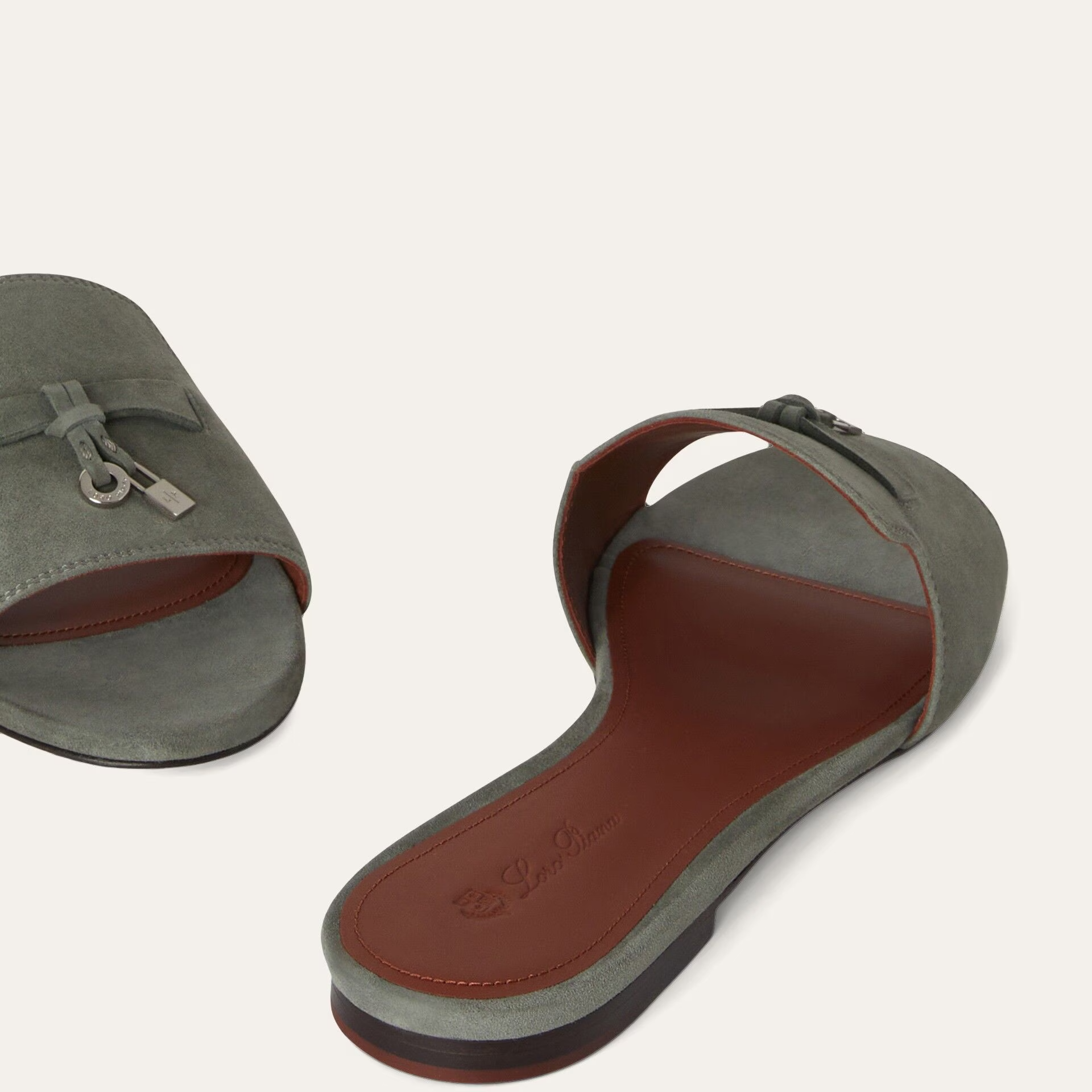 Loro Piana Summer Charms Sandal in Suede Goatskin
