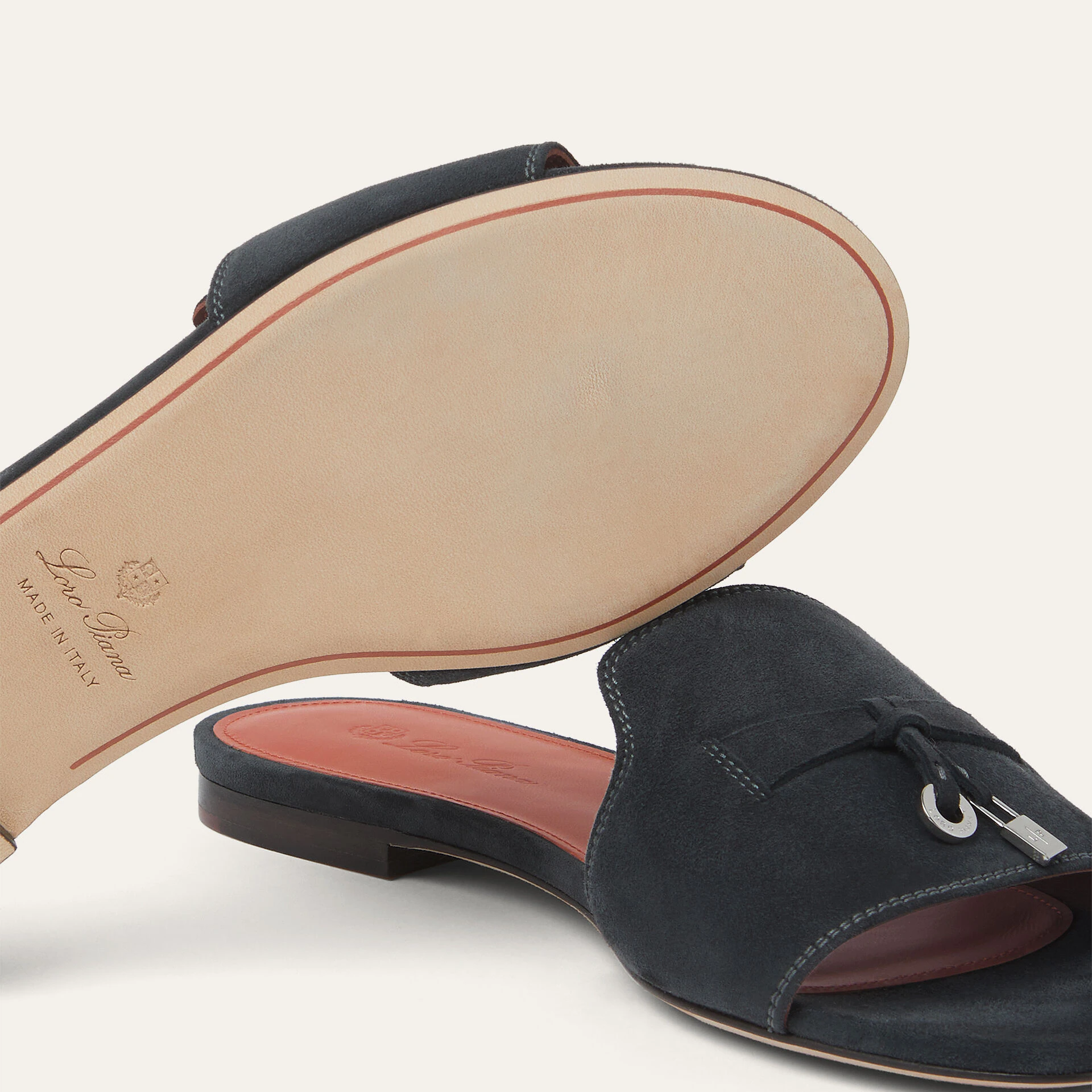 Loro Piana Summer Charms Sandal in Suede Goatskin