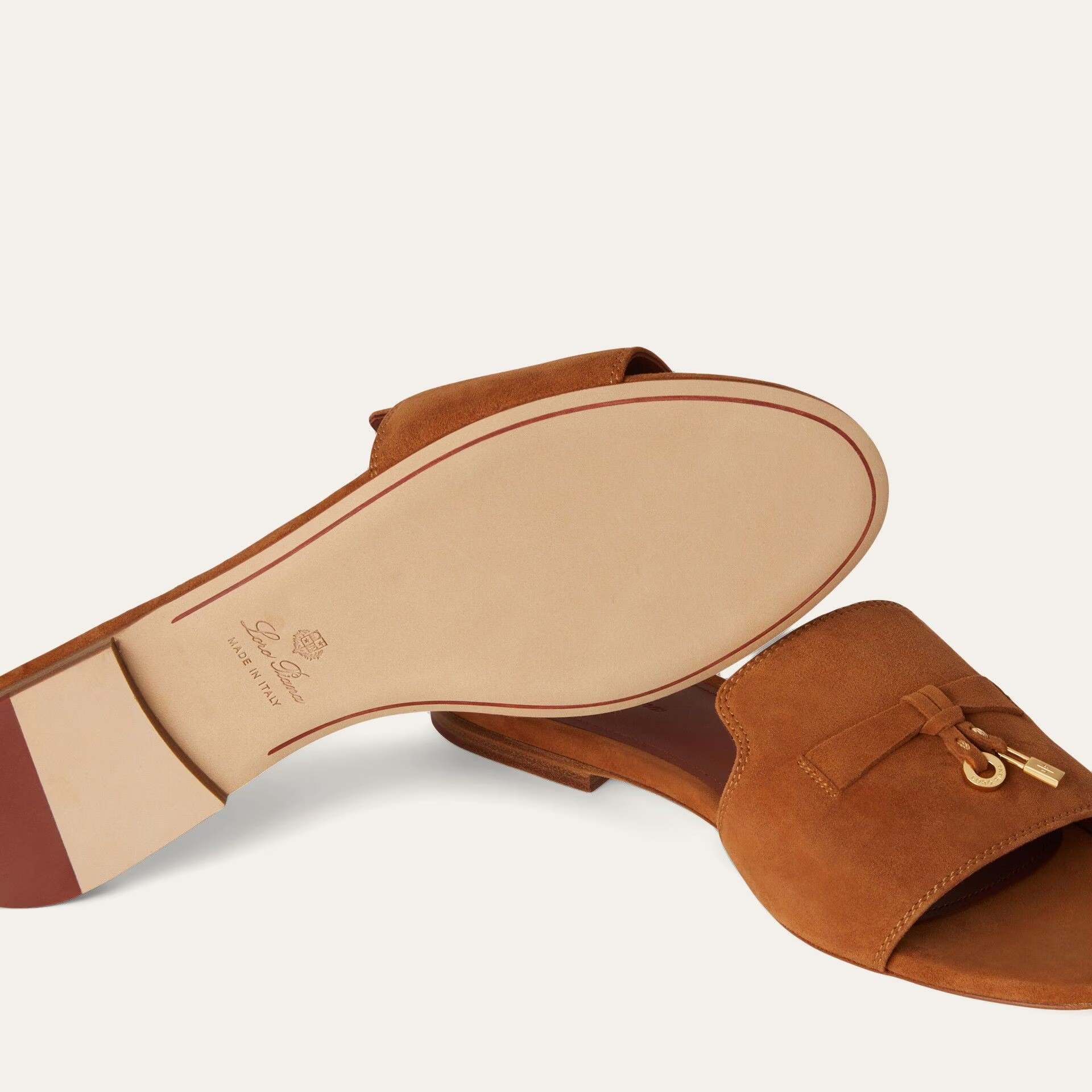 Loro Piana Summer Charms Sandal in Suede Goatskin