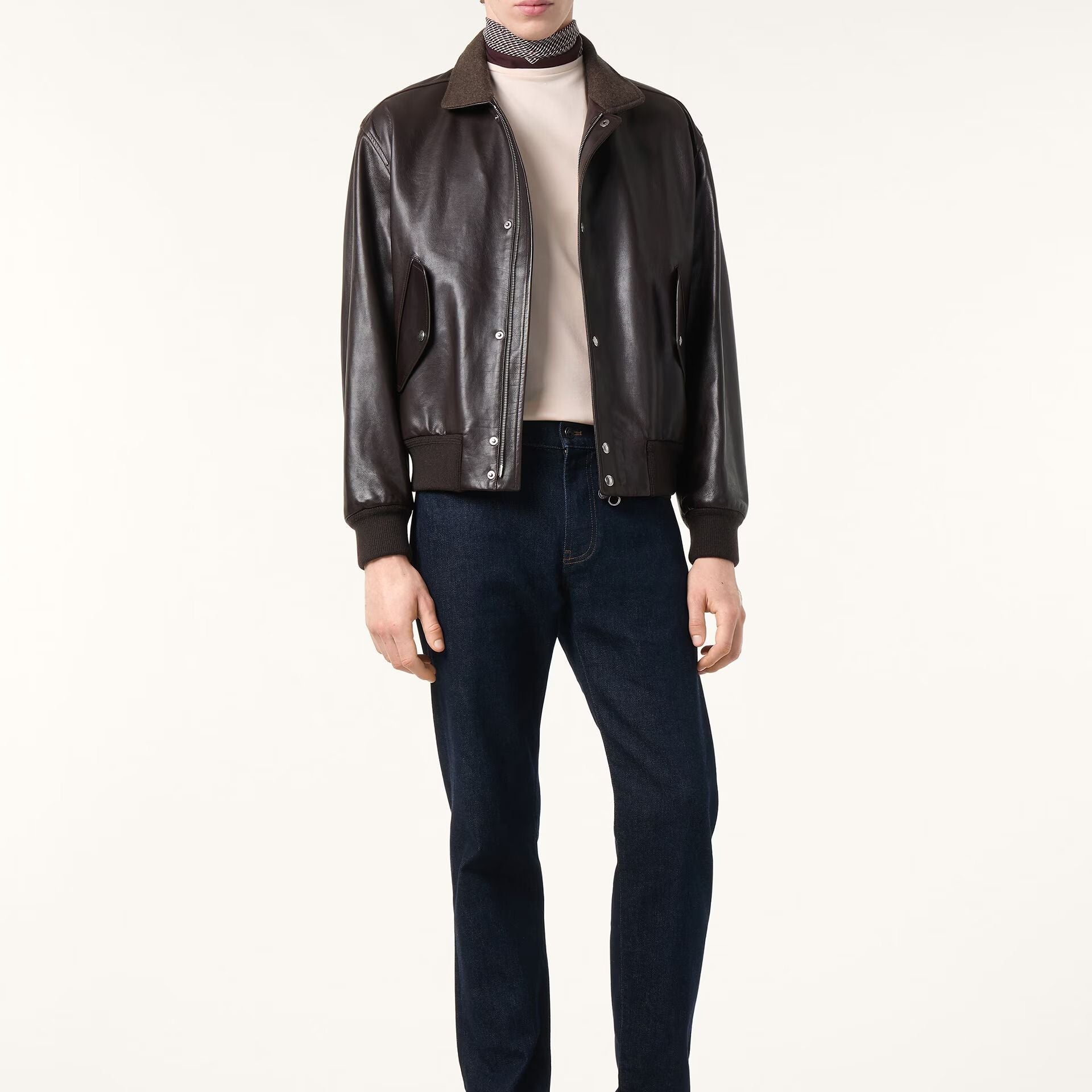 Loro Piana Johnie Bomber in Calfskin
