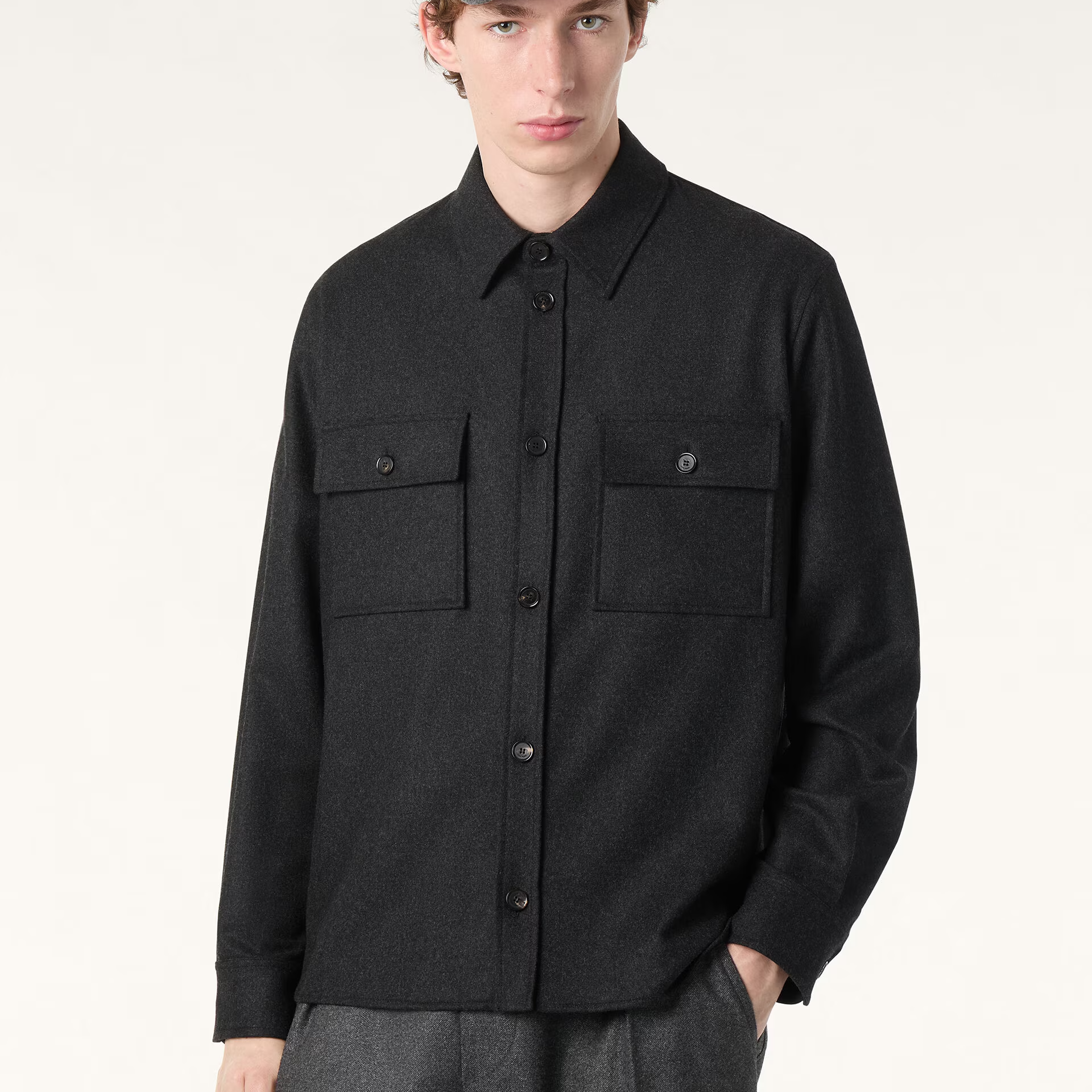 Loro Piana Jim Overshirt in Virgin Wool, Cashmere