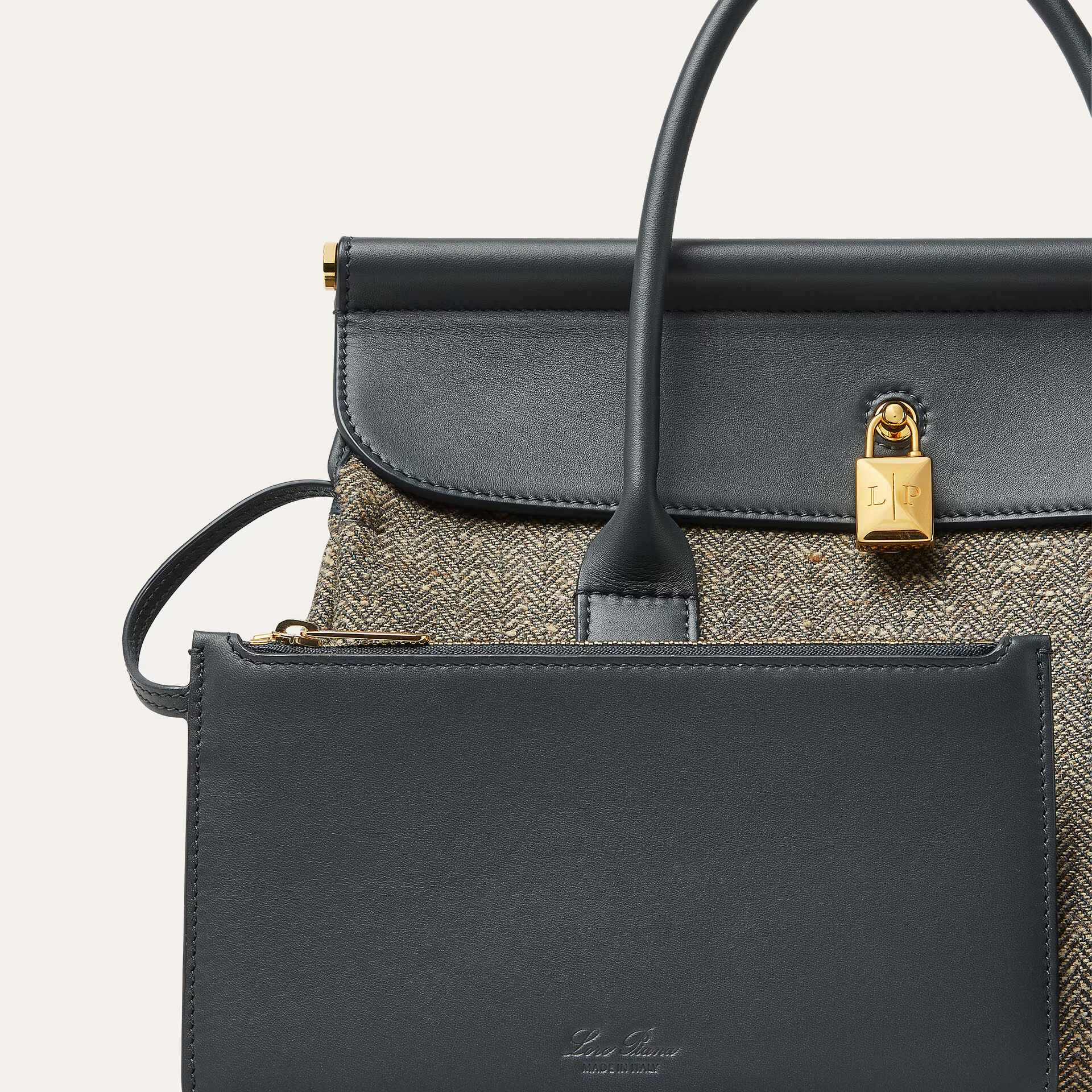 Loro Piana Loom bag L25 in Virgin Wool, Silk, Linen
