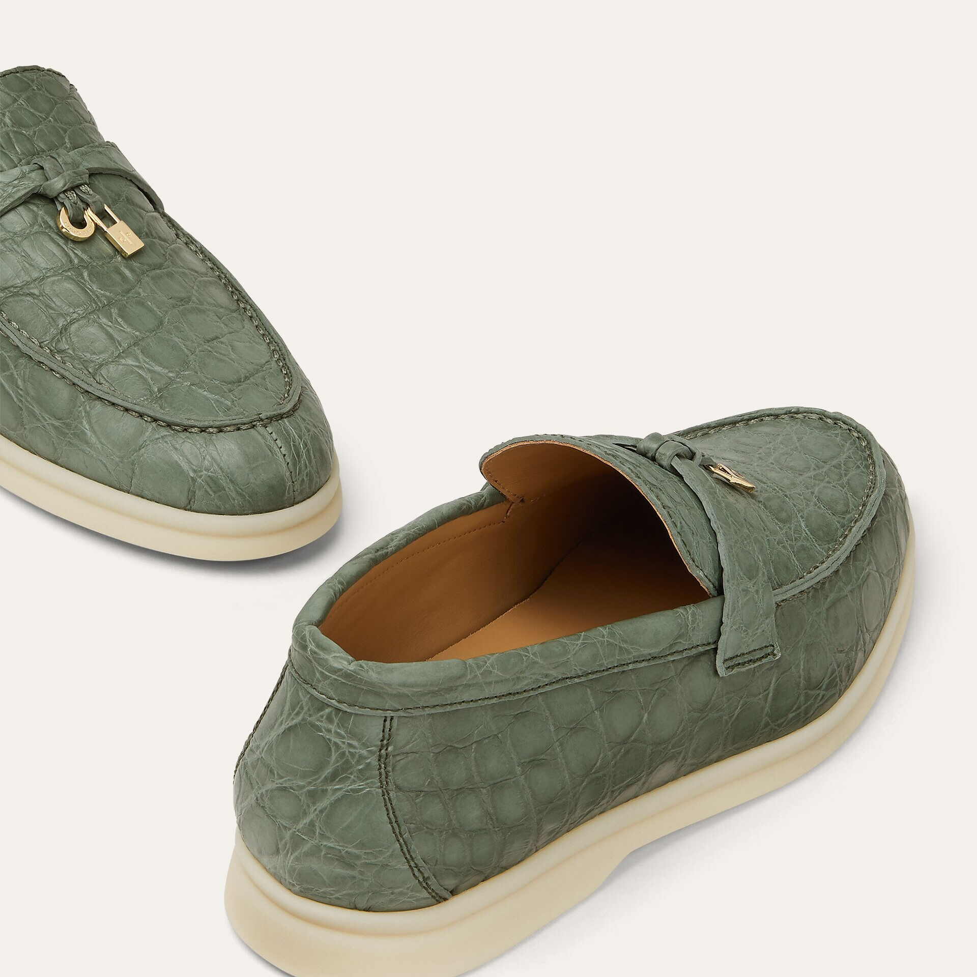 Loro Piana Summer Charms Walk Loafer in Caiman Leather