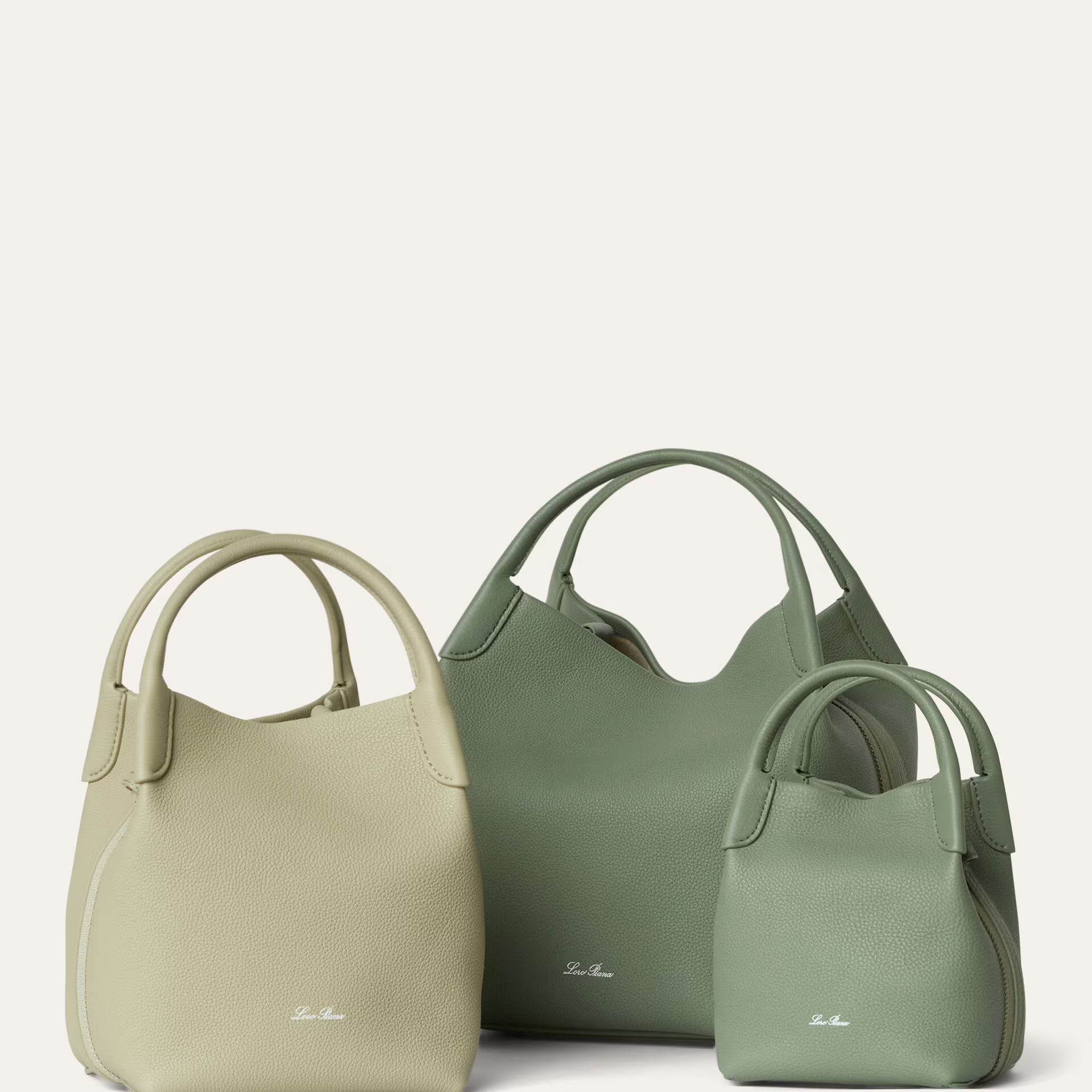 Loro Piana Large Bale bag in Grained Calfskin