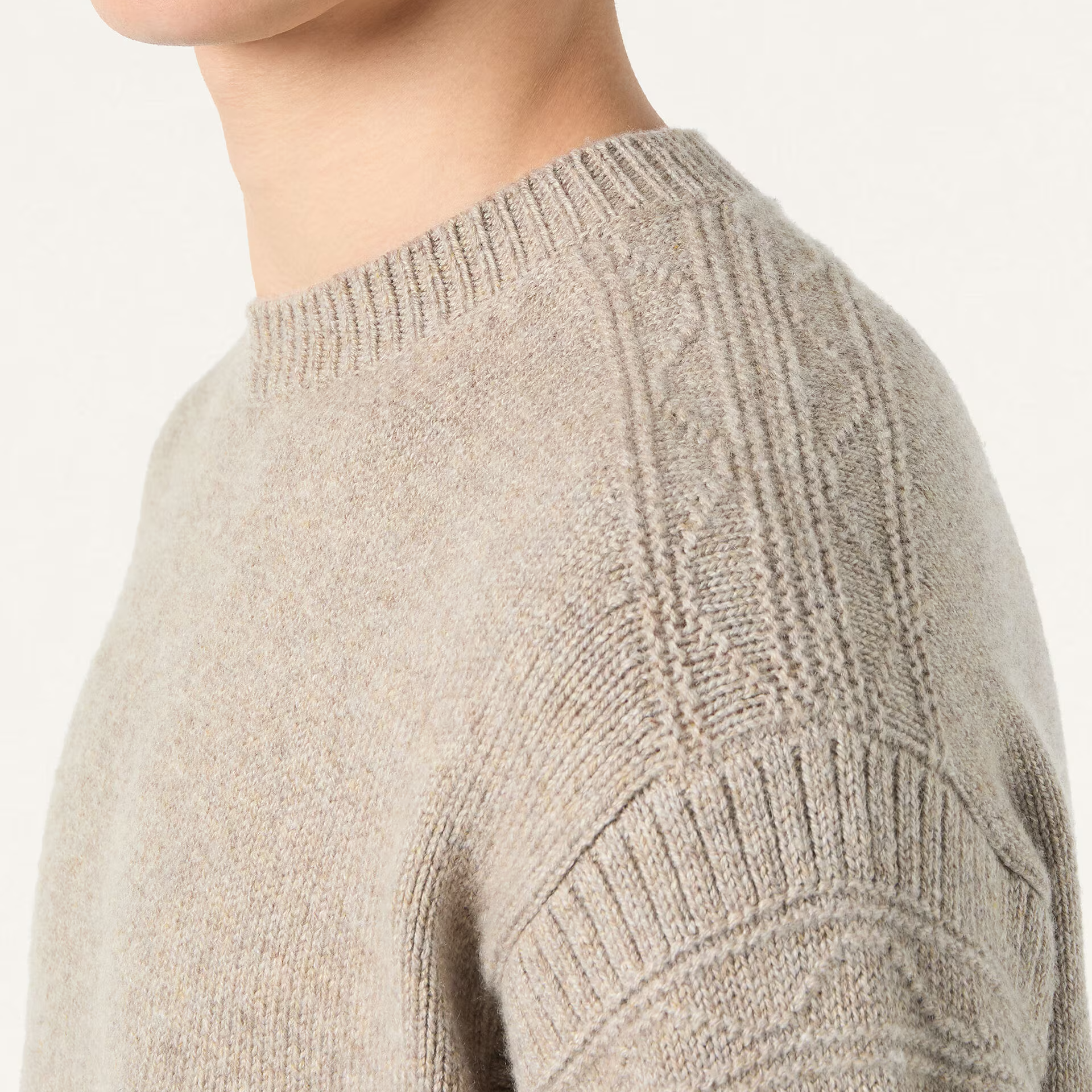 Loro Piana Carezza Crewneck in Cashmere - Coarsehair