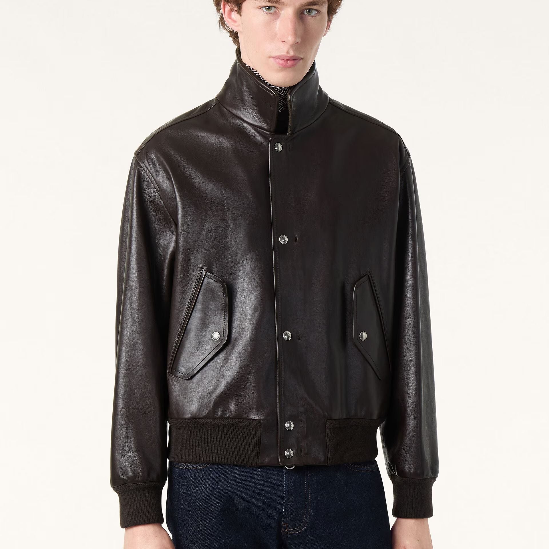 Loro Piana Johnie Bomber in Calfskin