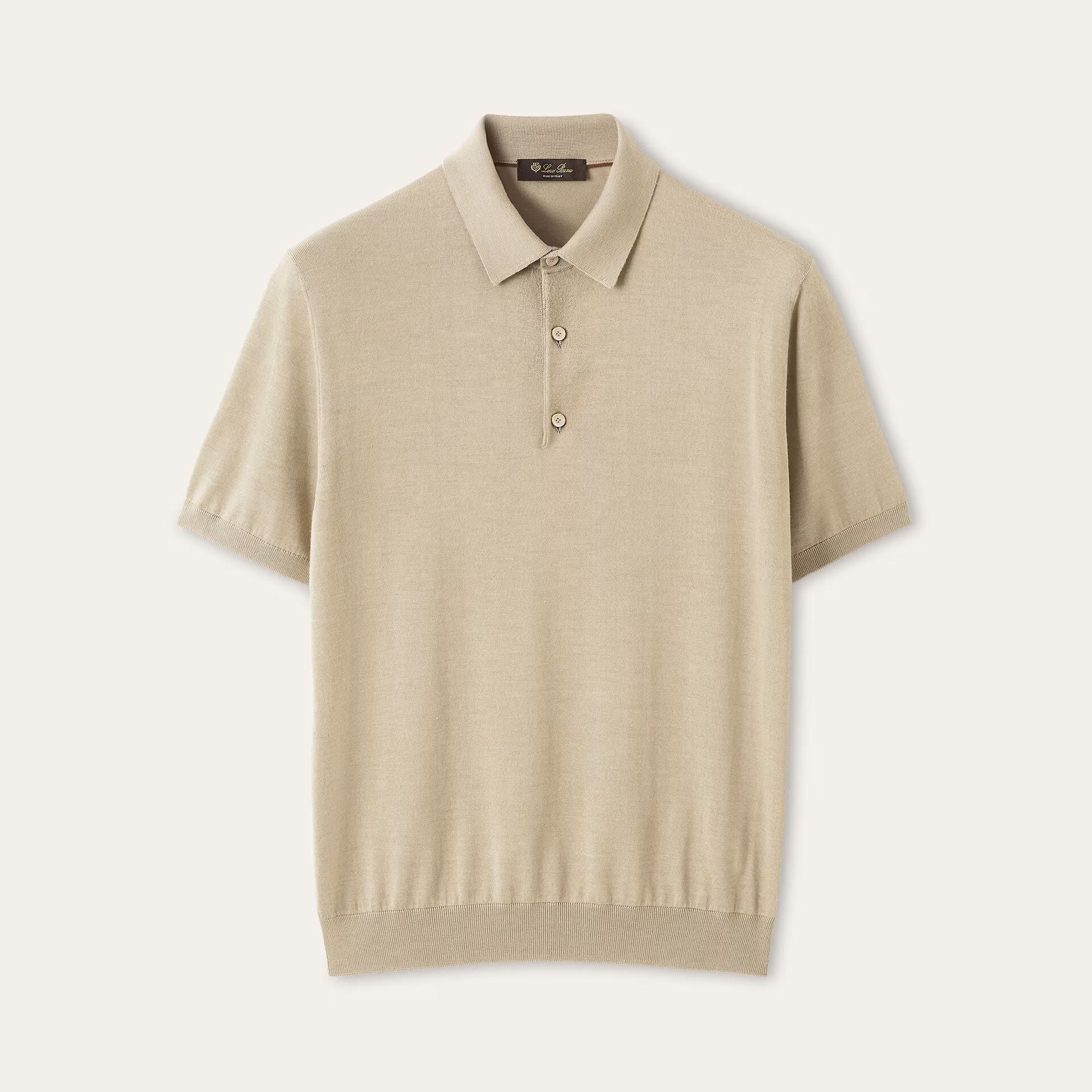 Loro Piana Sottile Polo Shirt in Virgin Wool, Cashmere, Silk