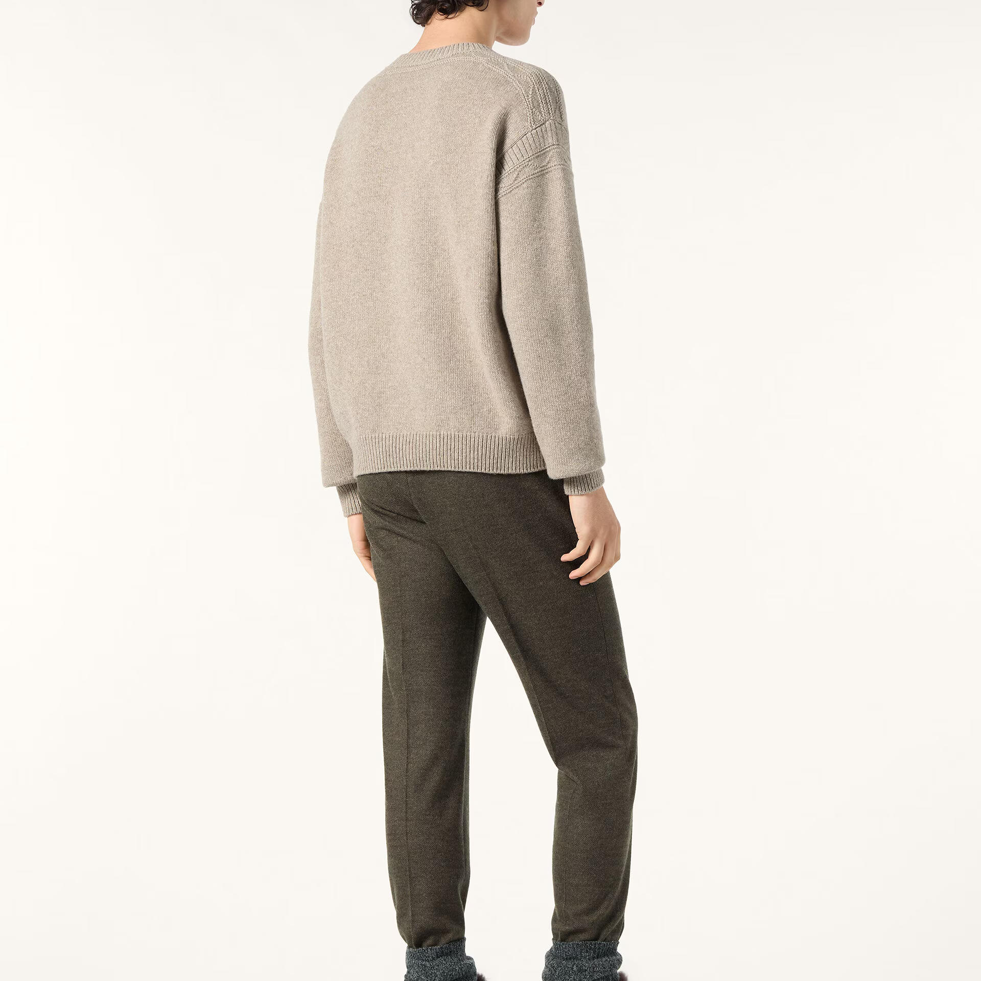Loro Piana Carezza Crewneck in Cashmere - Coarsehair